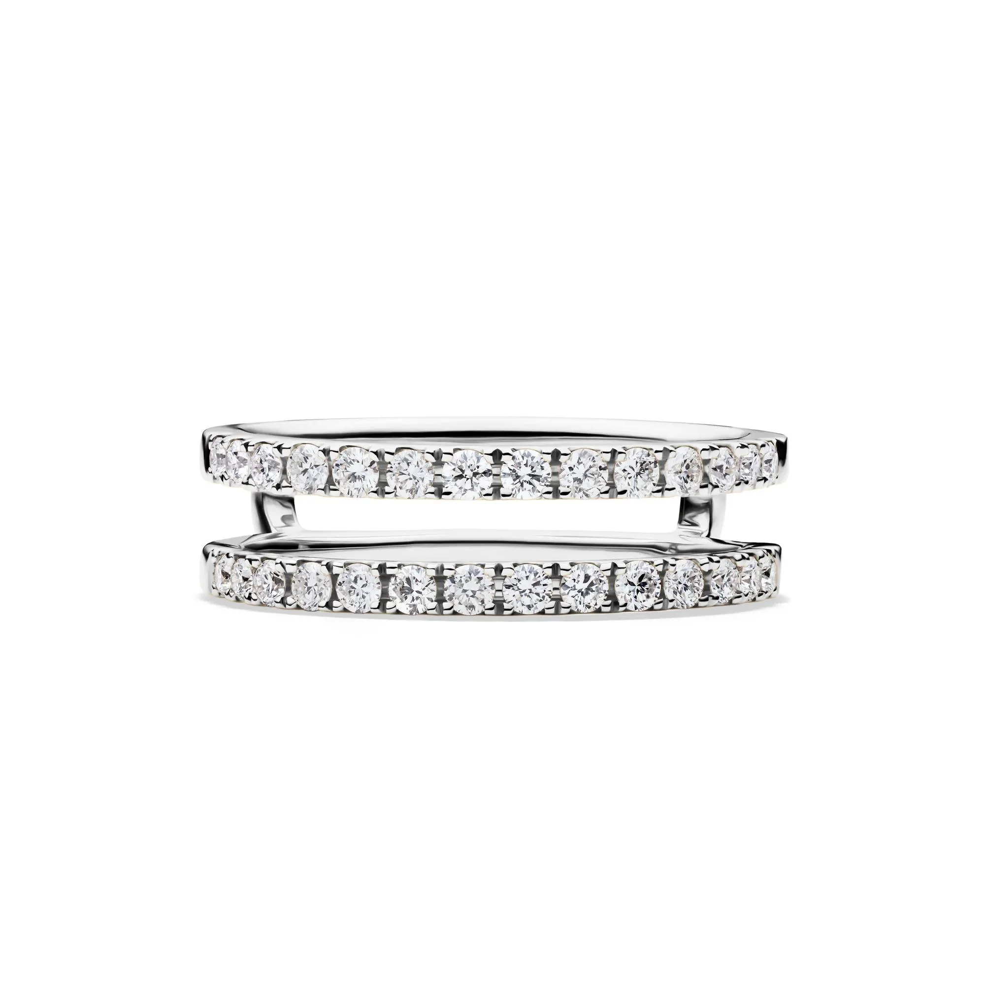 1/2 CT. Tw. Lab Grown Diamond Enhancer 14K White Gold Ring Size 8.5 1mm
