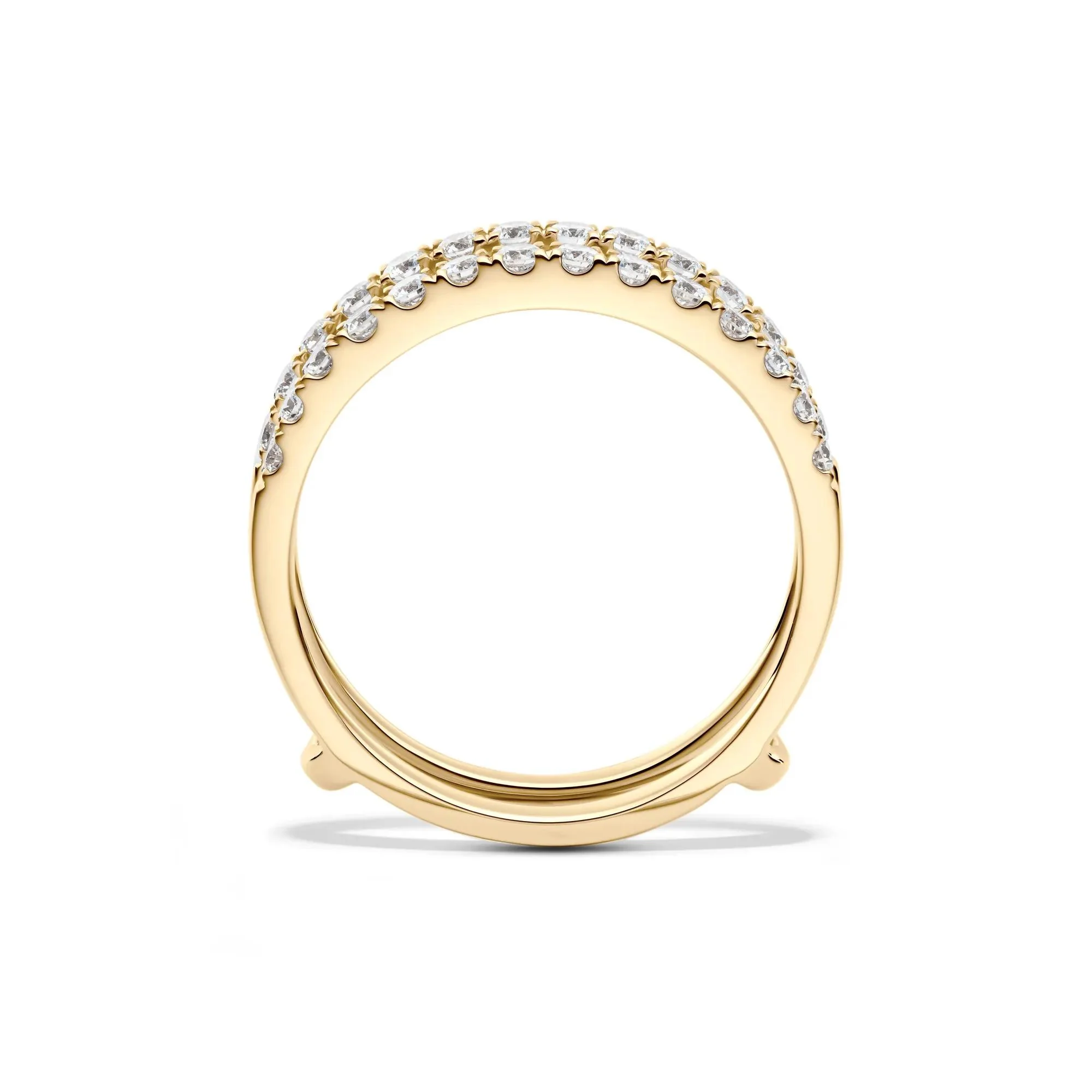 1/2 CT. Tw. Lab Grown Diamond Enhancer 14K Yellow Gold Ring Size 7 1mm - Image 2