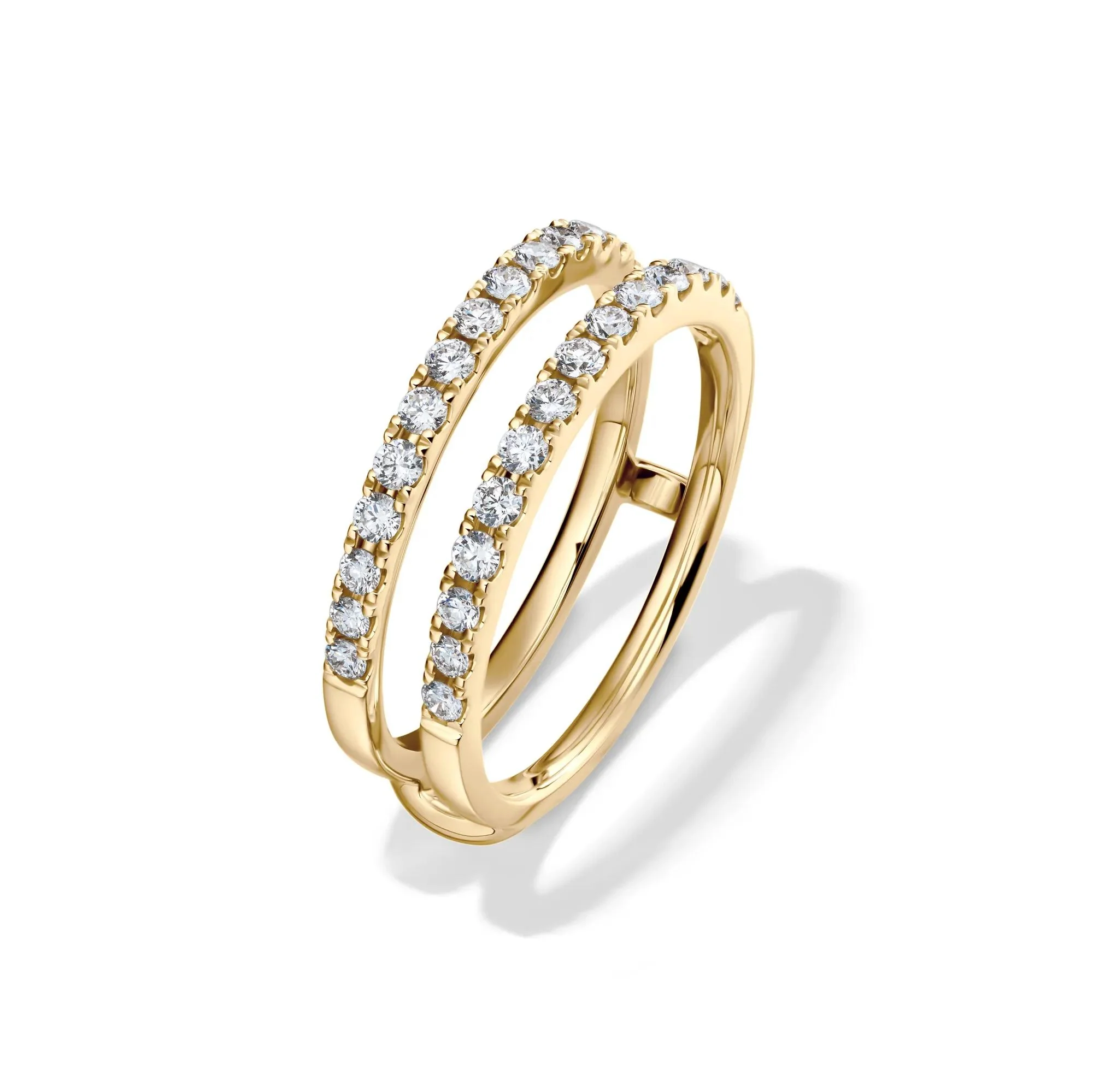 1/2 CT. Tw. Lab Grown Diamond Enhancer 14K Yellow Gold Ring Size 9 1mm - Image 4