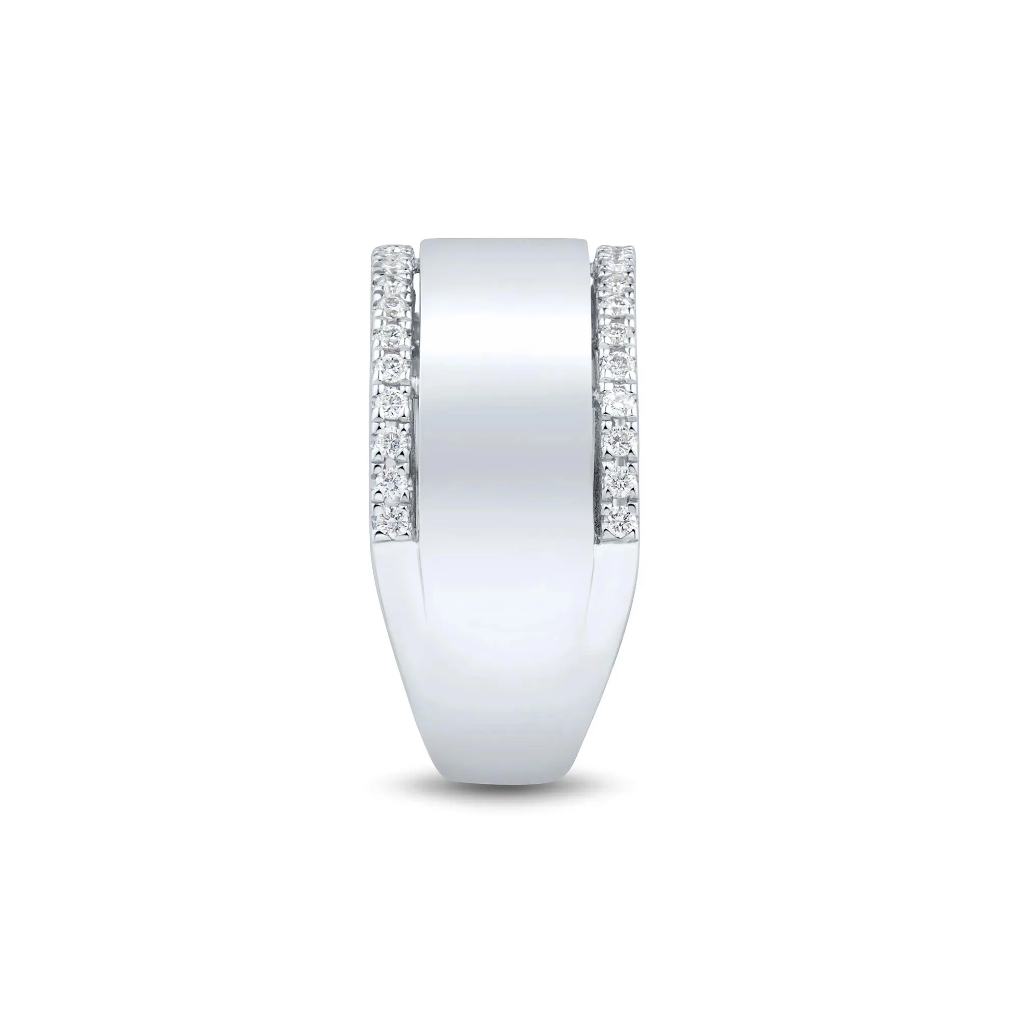1/3 CT. Tw. Lab Grown Diamond High Polish Band Ring 10K White Gold Round Brilliant Cut Size 6 2mm - Image 3
