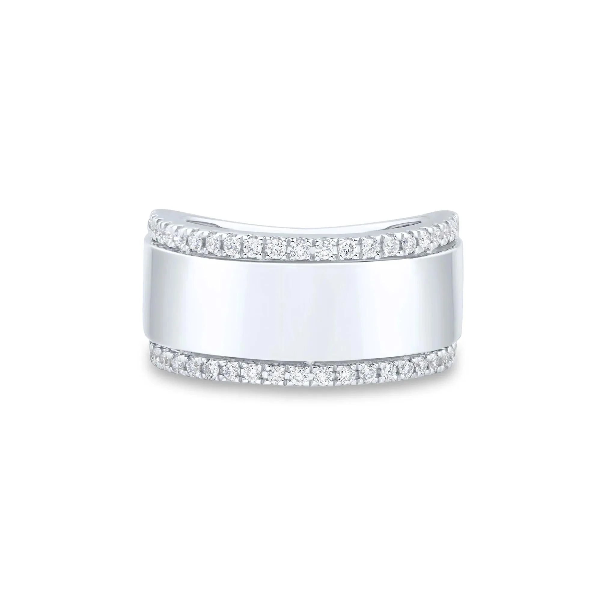 1/3 CT. Tw. Lab Grown Diamond High Polish Band Ring 10K White Gold Round Brilliant Cut Size 7 2mm