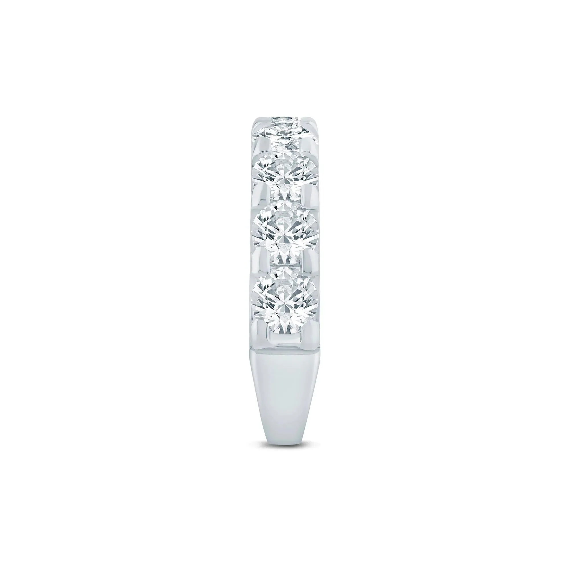 3 CT. Tw. Lab Grown Diamond Wedding Band Ring 14K White Gold Round Brilliant Cut Size 6.5 3mm - Image 3