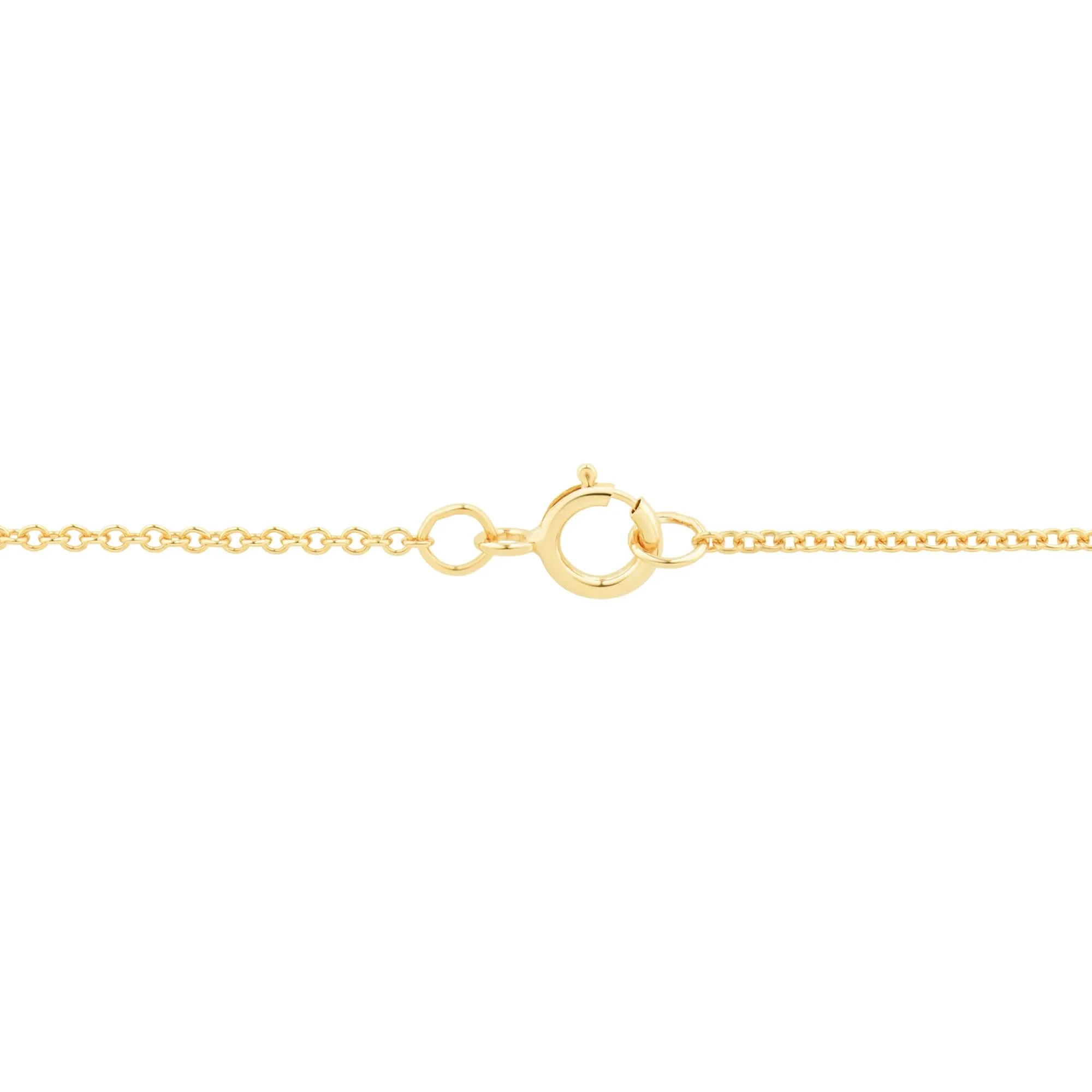 1/8 CT. Tw. Lab-Created Pear-Shaped Emerald and Lab Grown Diamond Pendant Necklace 10K Yellow Gold Size 18" - Image 3