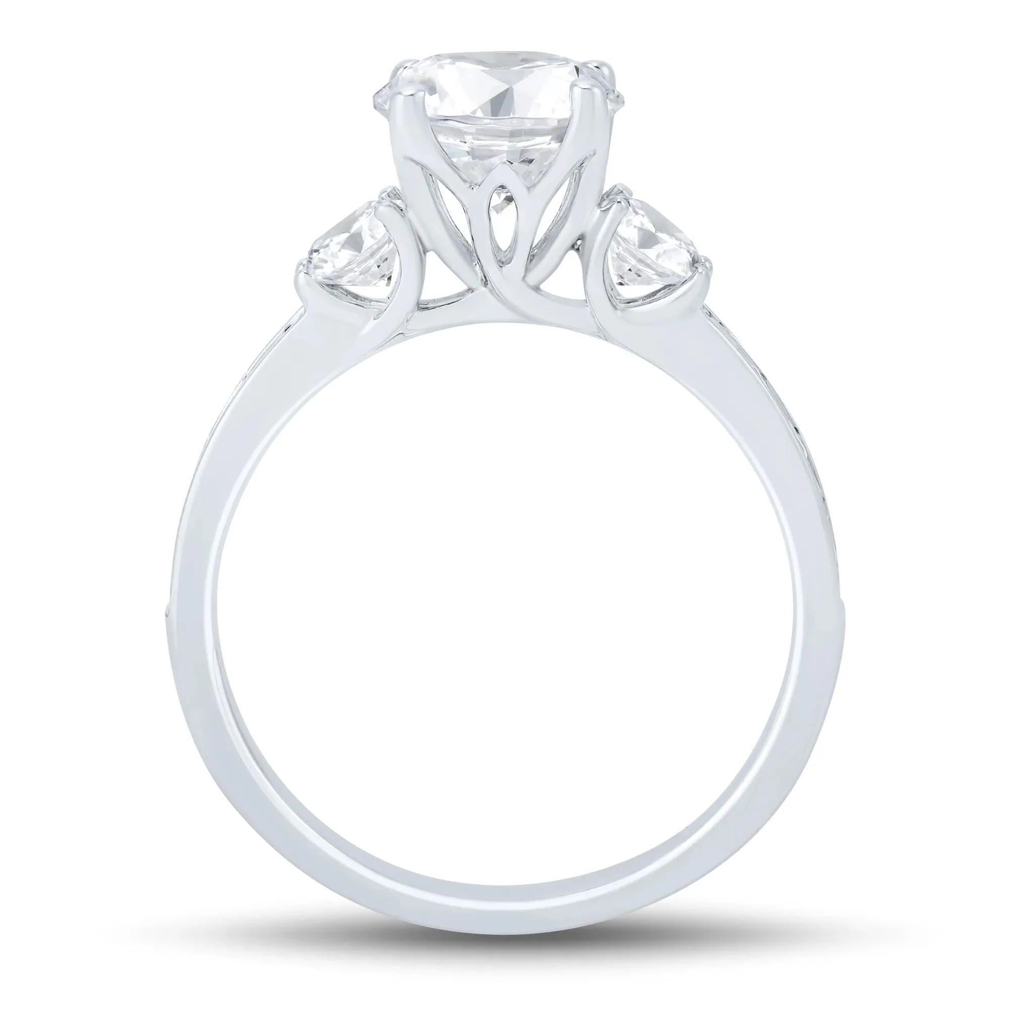 3 CT. Tw. Lab Grown Diamond Bridal Set 14K White Gold Ring Size 8.5 1mm - Image 6