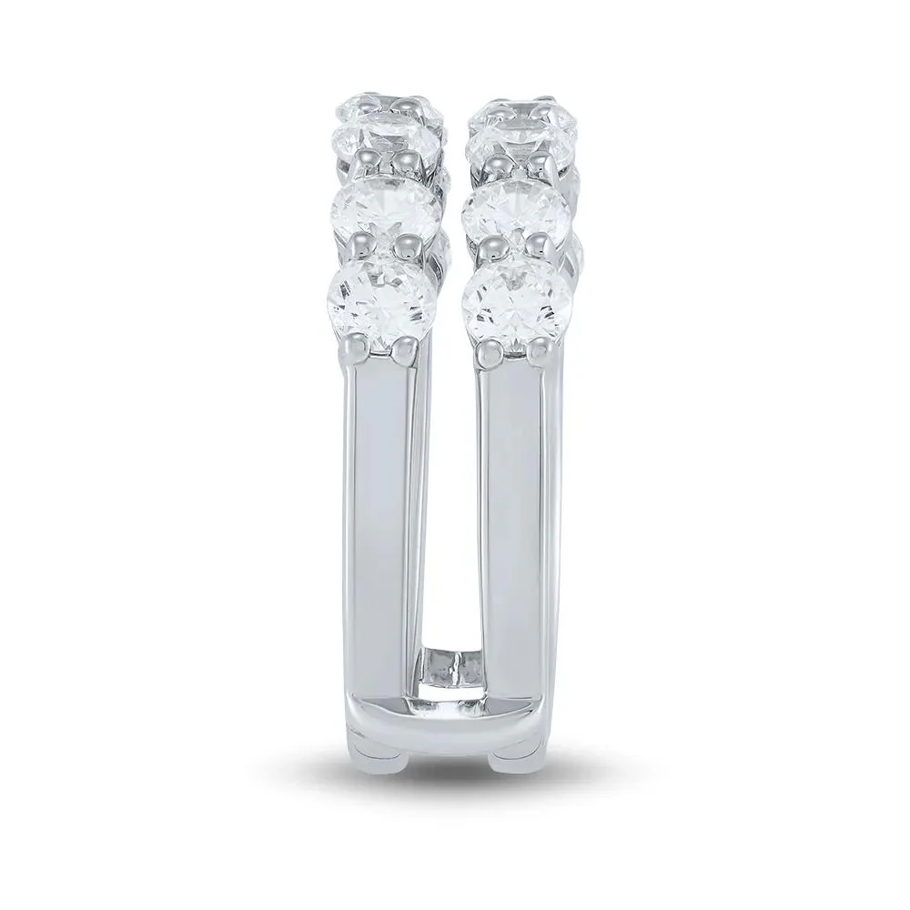 2 CT. Tw. Lab Grown Diamond Ring Enhancer 14K White Gold Round Brilliant Cut Size 7 1mm - Image 3