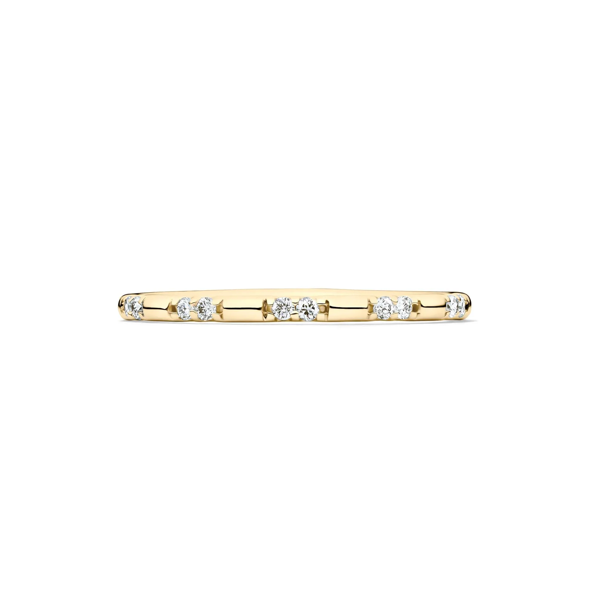 1/10 CT. Tw. Lab Grown Diamond Stack Band Ring 10K Yellow Gold Size 8.5 1.5mm