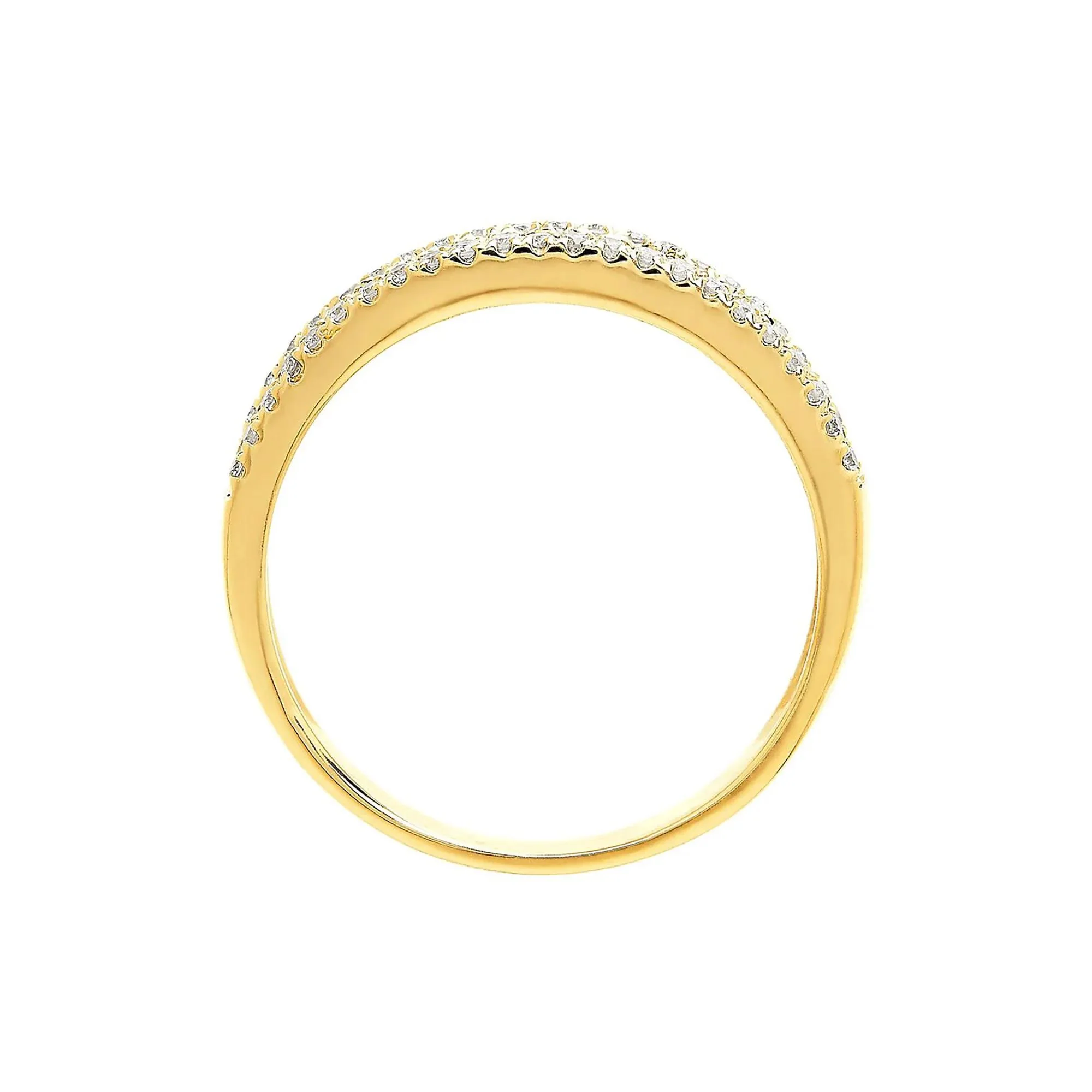 1/3 CT. Tw. Emerald & Diamond Ring 10K Yellow Gold Round Brilliant Cut Size 7 - Image 2