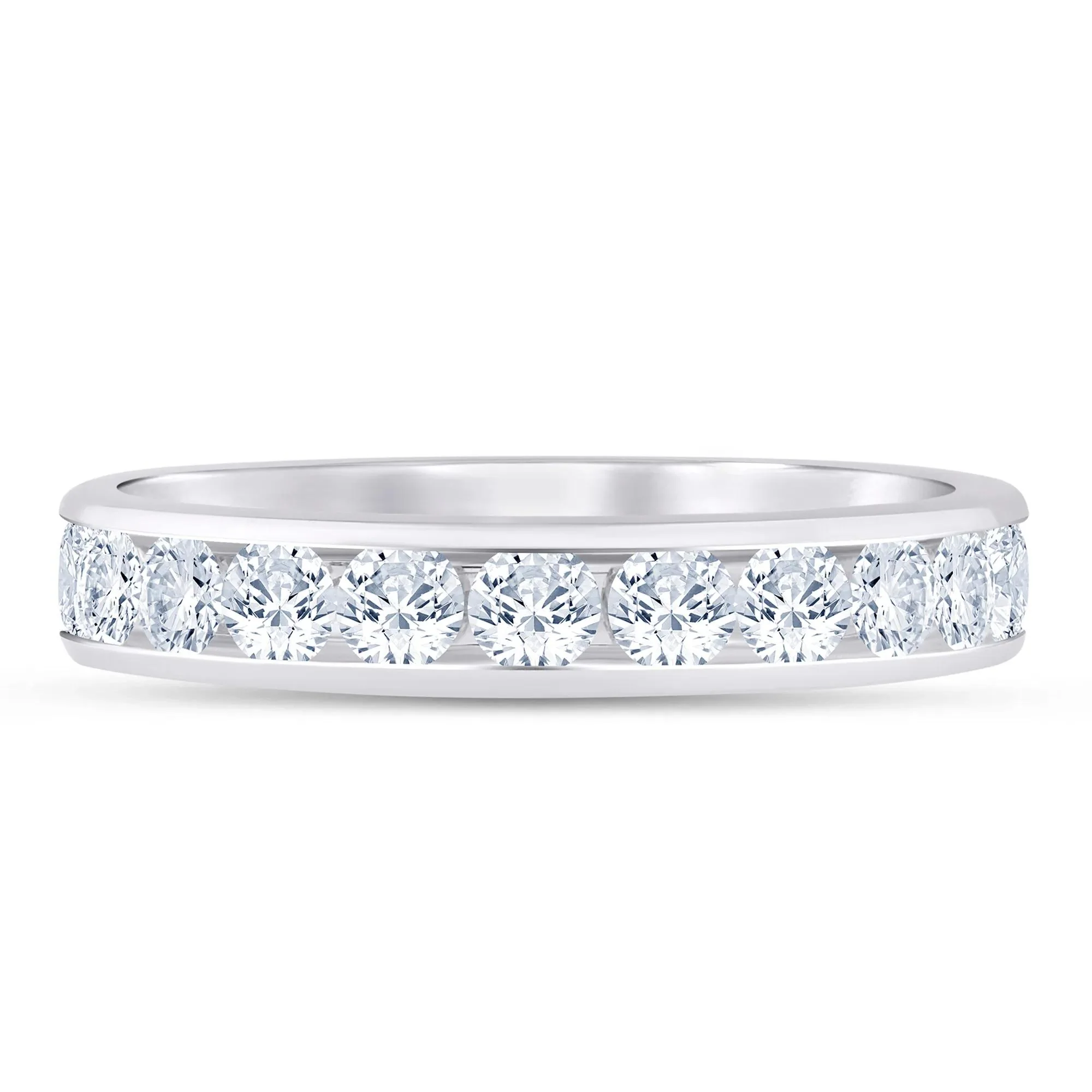 1 CT. Tw. Lab Grown Diamond Anniversary Band Ring Platinum White Size 7 3.5mm
