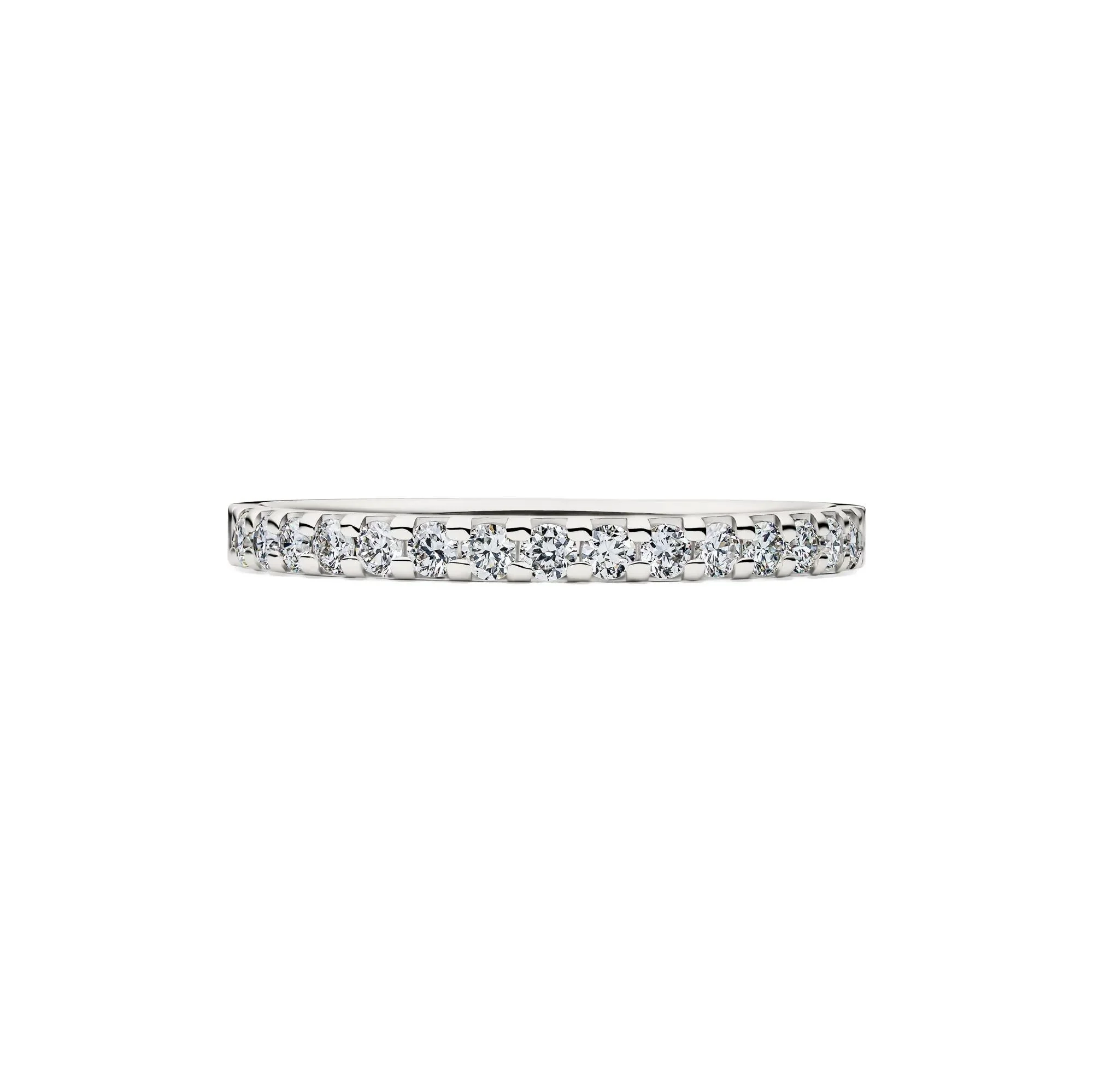 1/4 CT. Tw. Lab Grown Diamond Wedding Band Ring Platinum Round Brilliant Cut White Size 6.5 1mm
