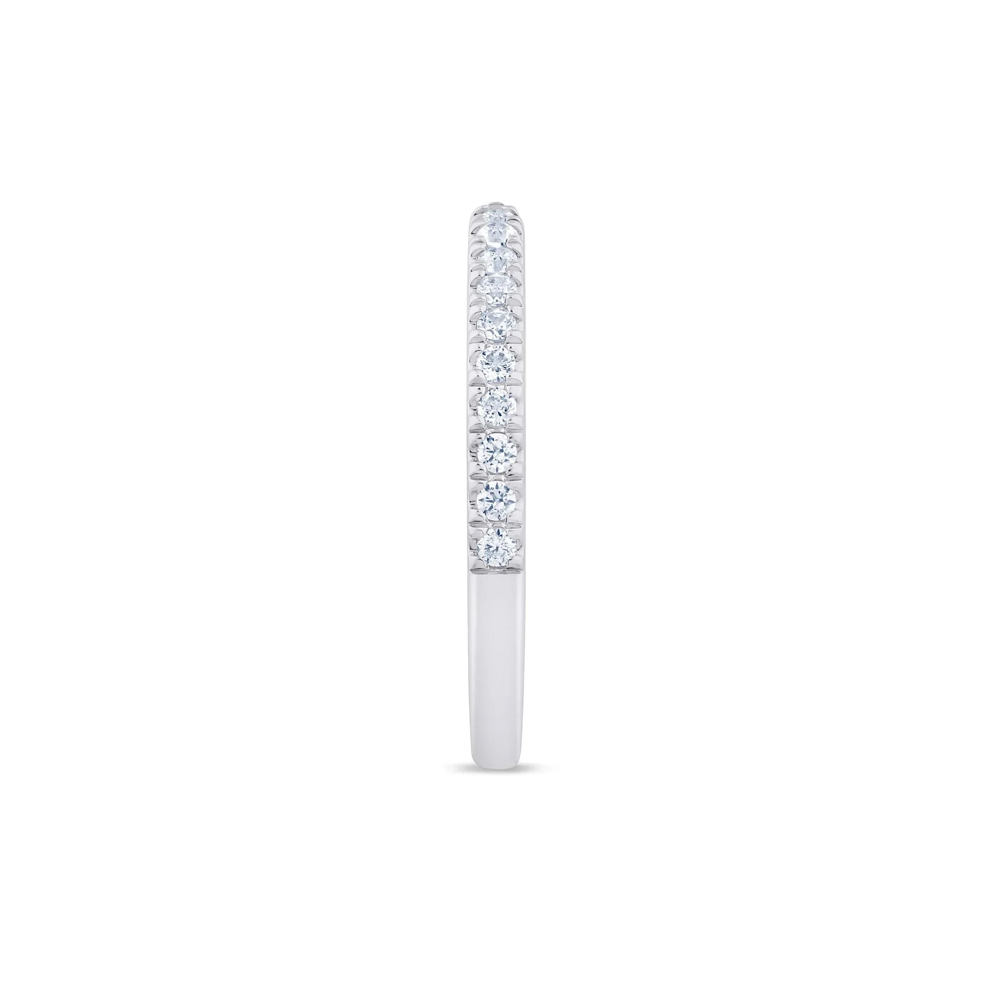 1/4 CT. Tw. Lab Grown Diamond Open Band Ring Platinum Round Brilliant Cut White Size 6 1.5mm - Image 3