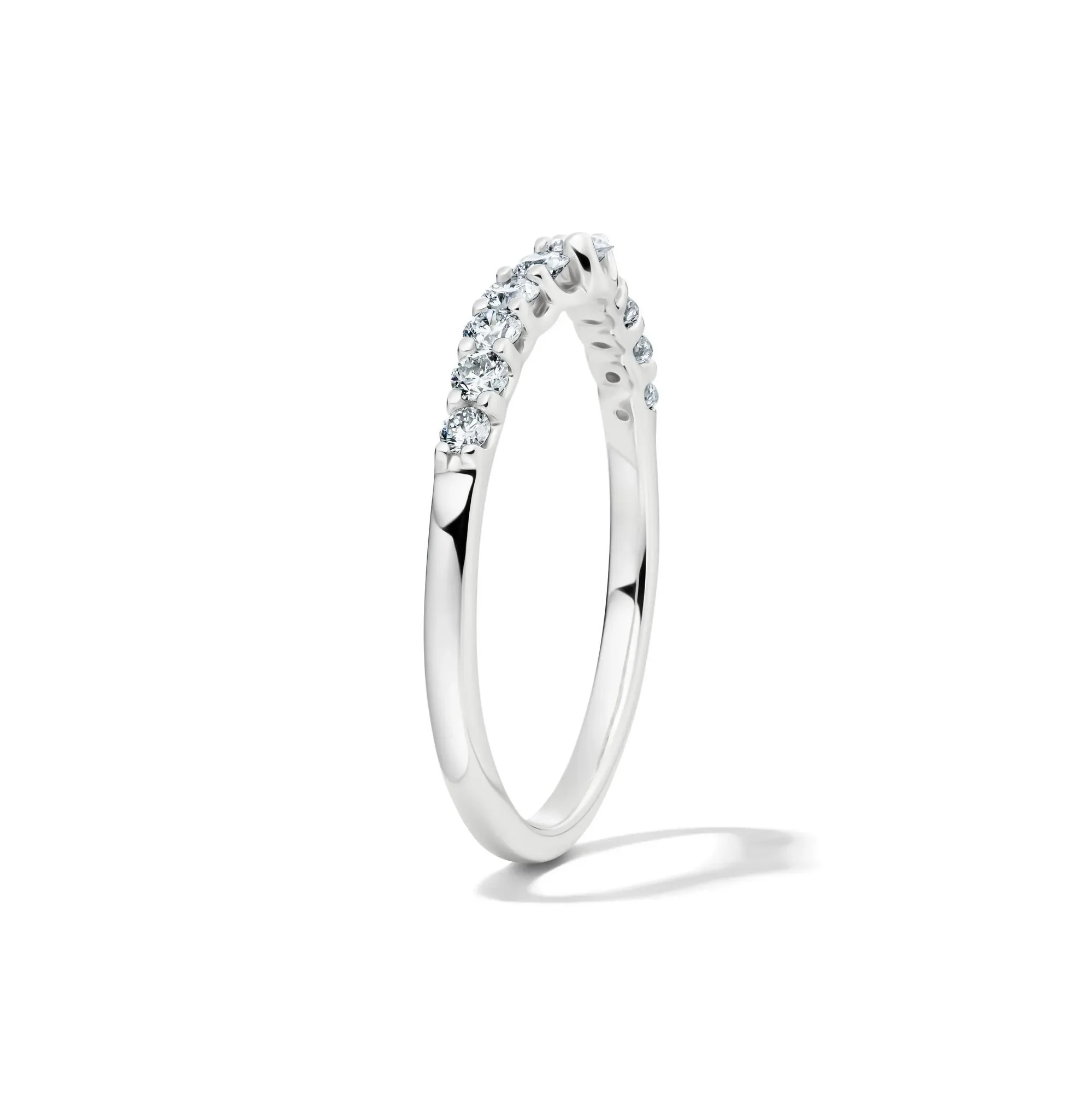 1/3 CT. Tw. Lab Grown Diamond Chevron Band Ring Platinum White Size 7 1.5mm - Image 3