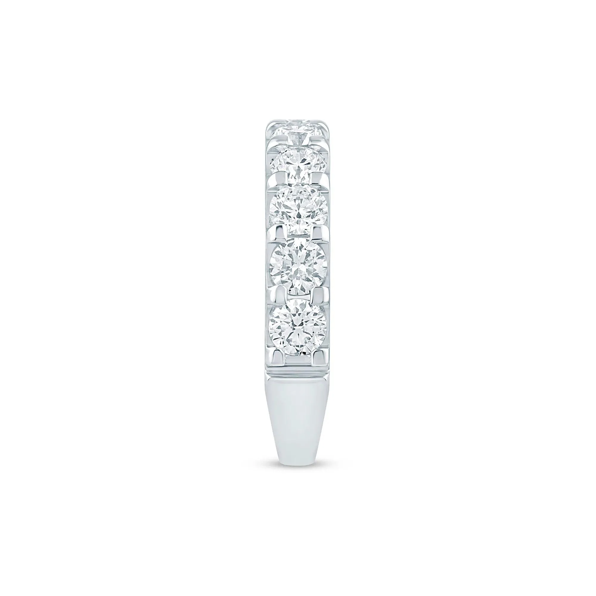 2 CT. Tw. Lab Grown Diamond Wedding Band Ring 14K White Gold Round Brilliant Cut Size 6 2mm - Image 3