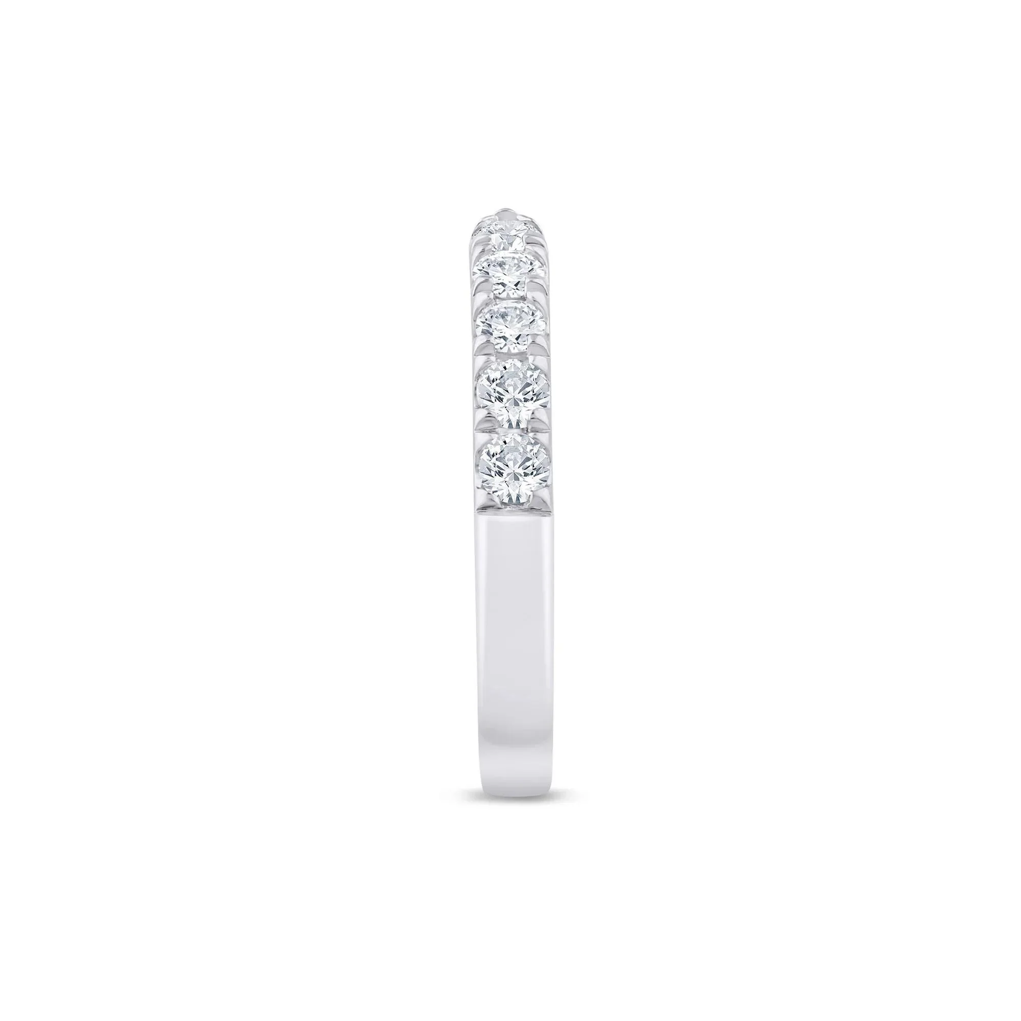 1/3 CT. Tw. Lab Grown Diamond Open Anniversary Band Ring Platinum Round Brilliant Cut White Size 6.5 2.5mm - Image 3