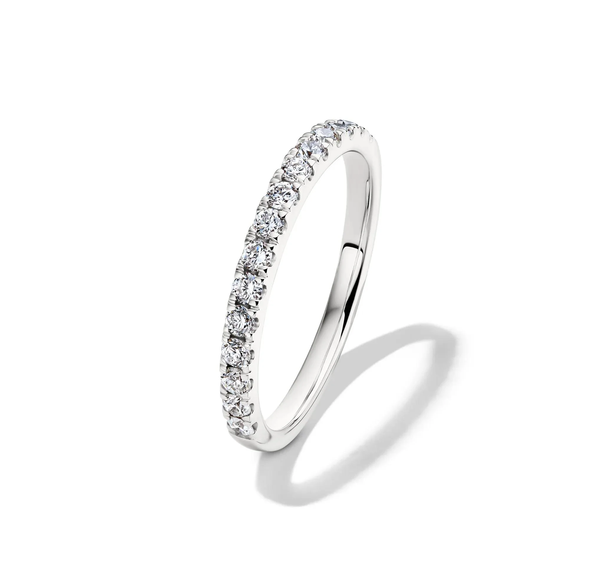 5 CT. Tw. Lab Grown Diamond Radiant-Cut Bridal Set 14K White Gold Ring Round Brilliant Cut Size 6.5 2mm - Image 6
