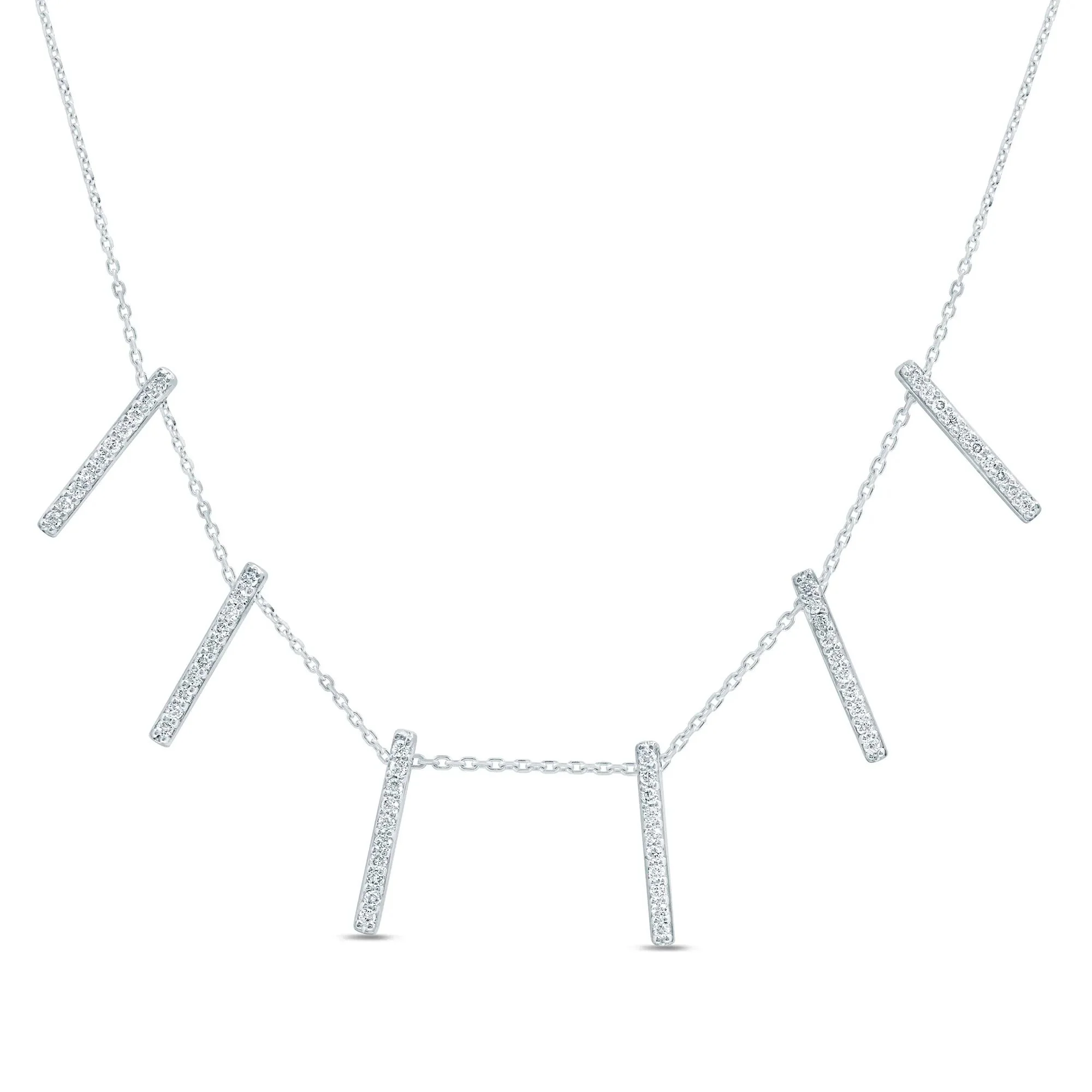 3/8 CT. Tw. Diamond Necklace 10K White Gold Size 18"