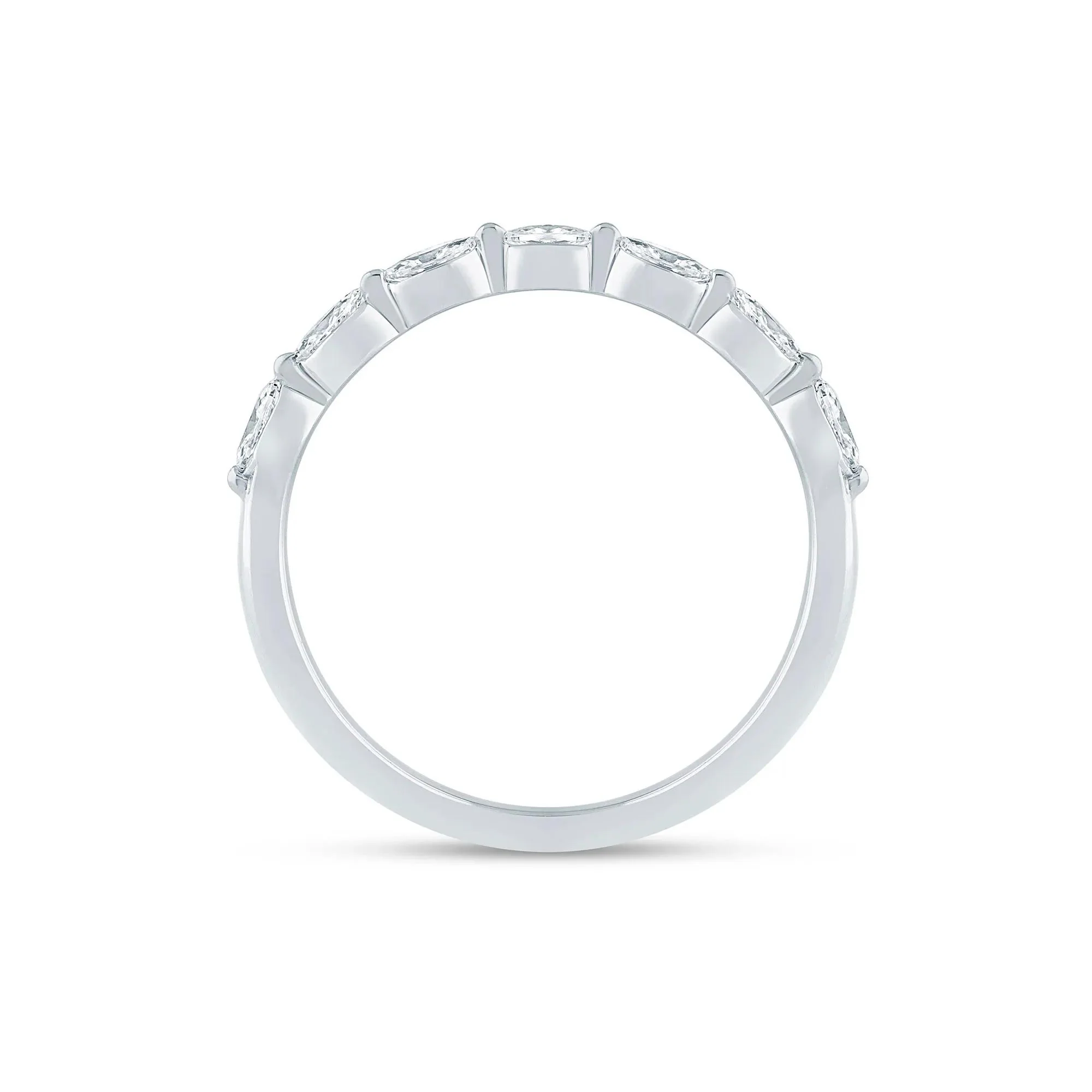 1/2 CT. Tw. Lab Grown Diamond Open Multi-Row Band Ring 14K White Gold Size 7 1.5mm - Image 2