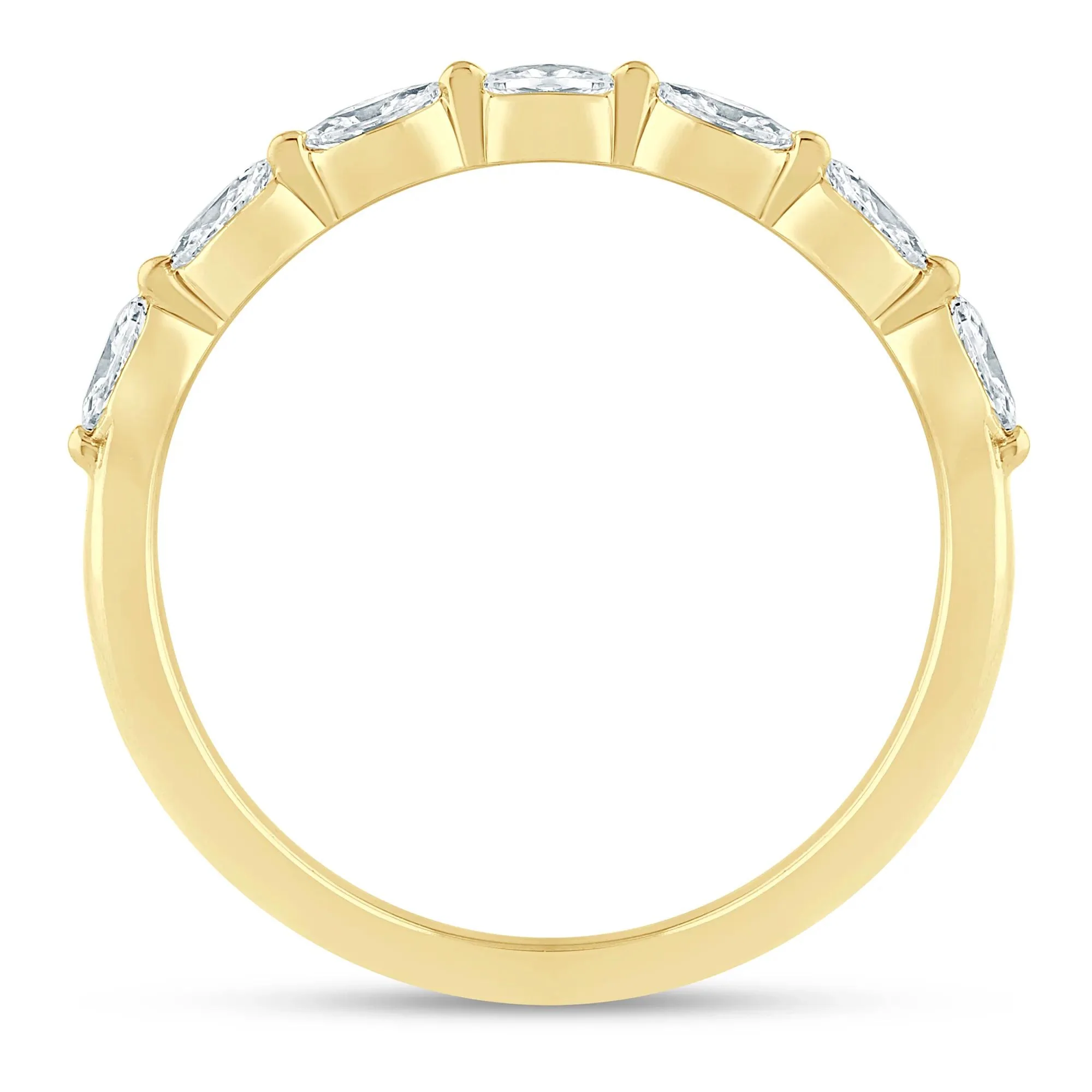 1/2 CT. Tw. Lab Grown Diamond Open Multi-Row Band Ring 14K Yellow Gold Size 6 1.5mm - Image 2