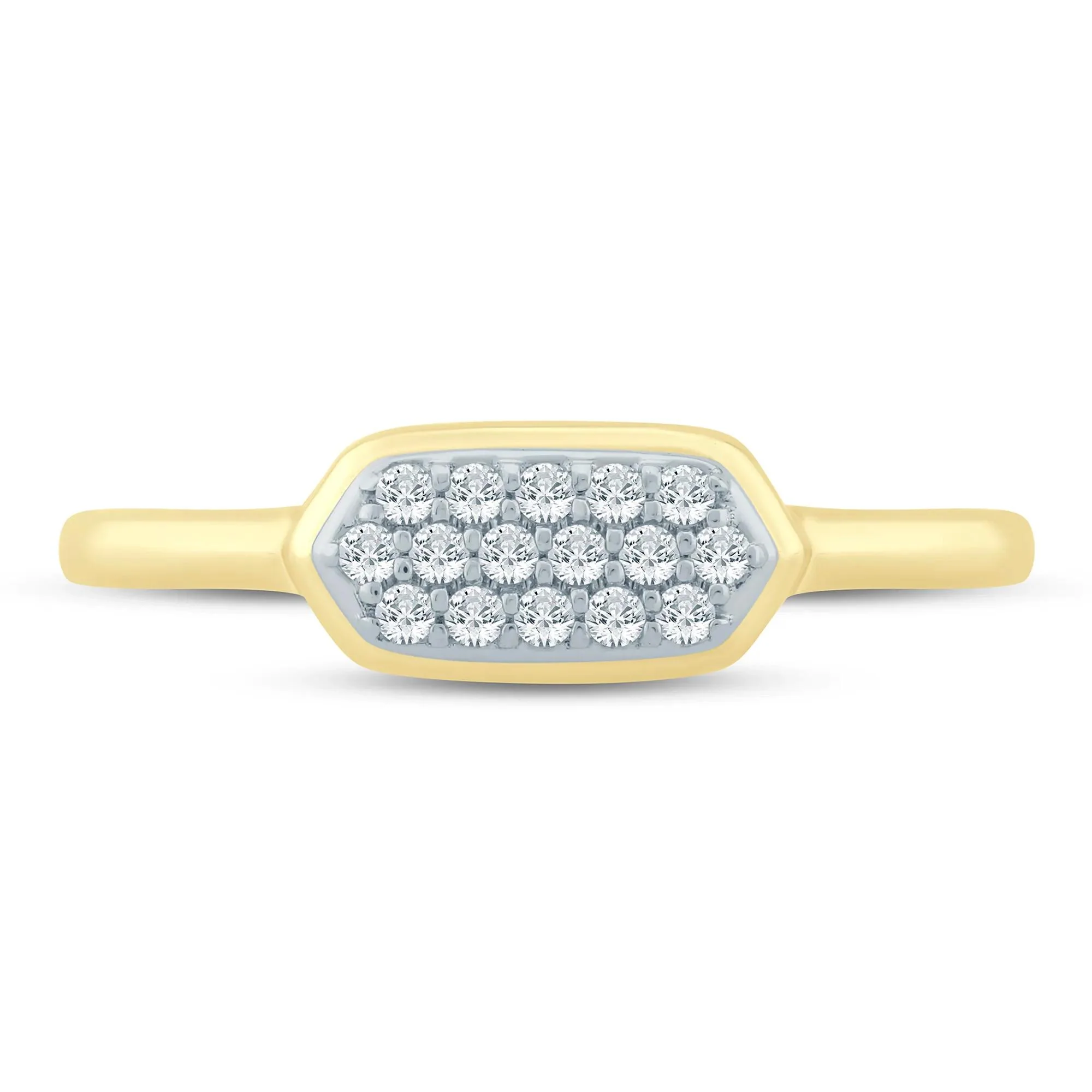 1/8 CT. Tw. Diamond Ring 10K Yellow Gold Size 8 1.5mm