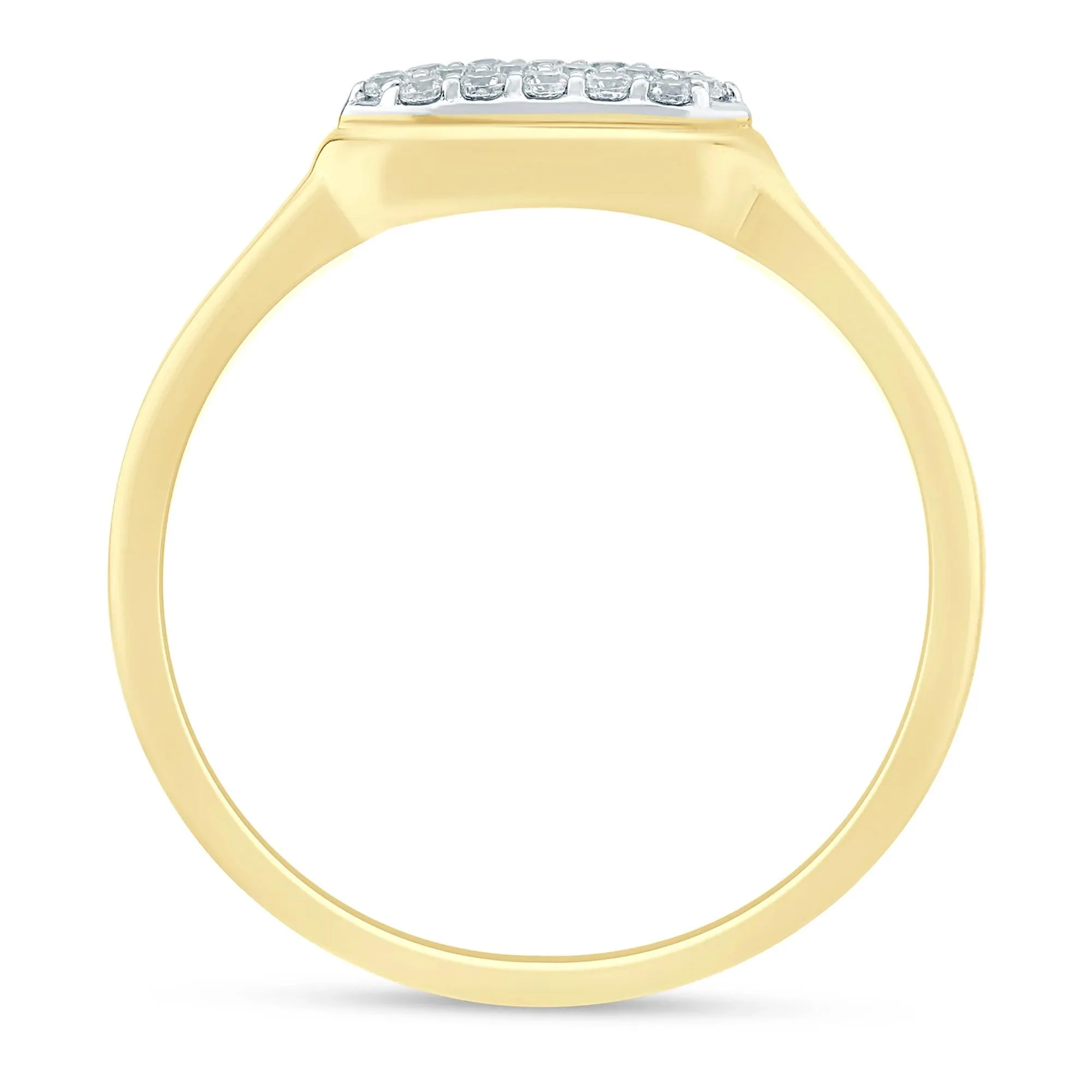 1/8 CT. Tw. Diamond Ring 10K Yellow Gold Size 8.5 1.5mm - Image 2