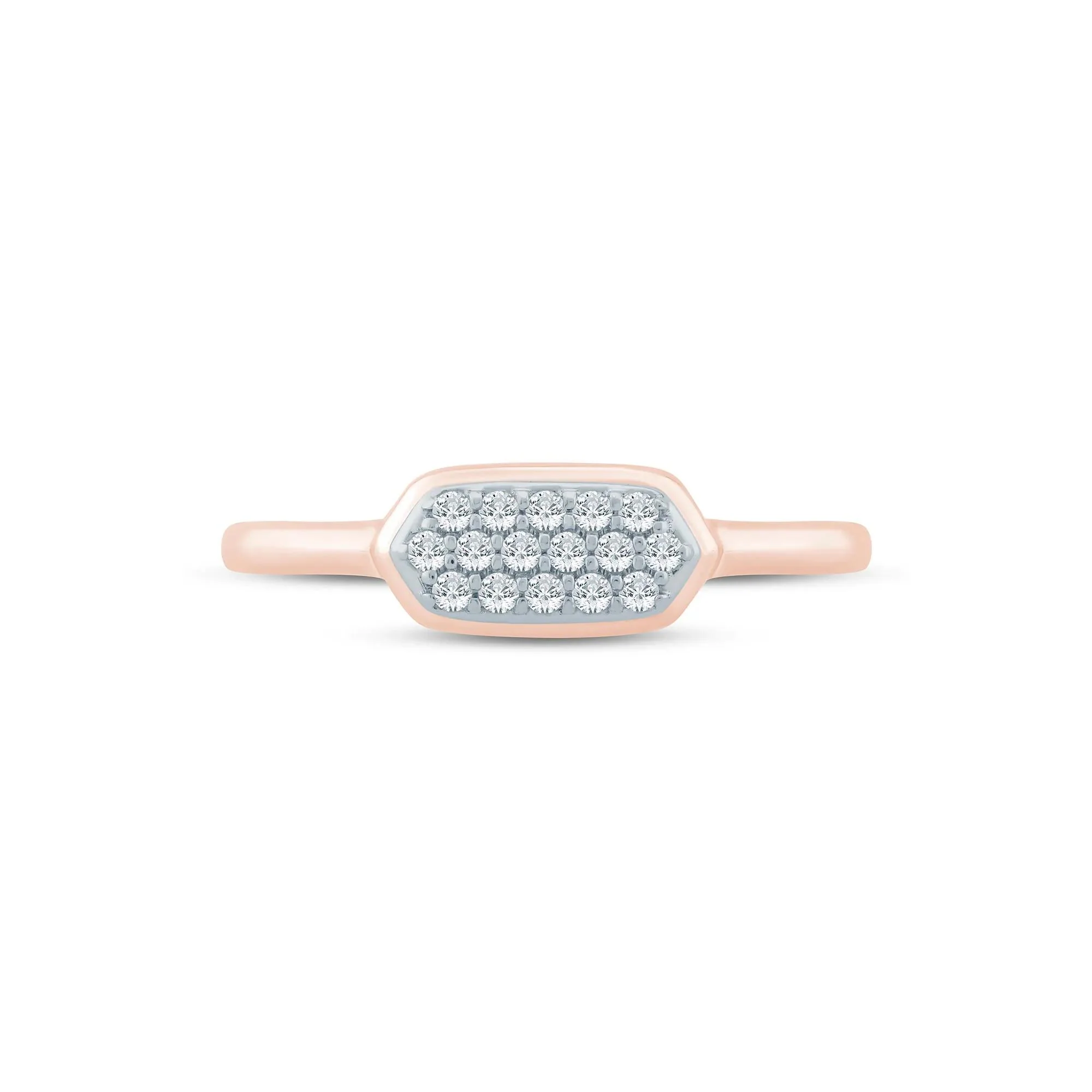 1/8 CT. Tw. Diamond Ring 10K Rose Gold Size 6 1.5mm
