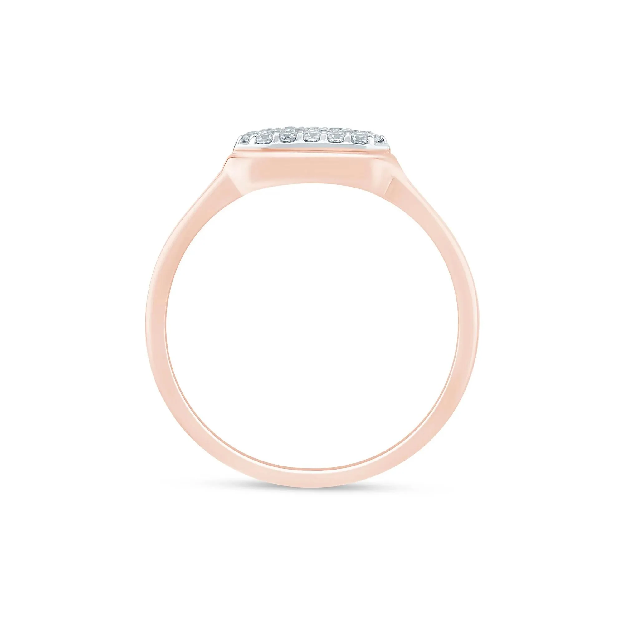 1/8 CT. Tw. Diamond Ring 10K Rose Gold Size 9 1.5mm - Image 2