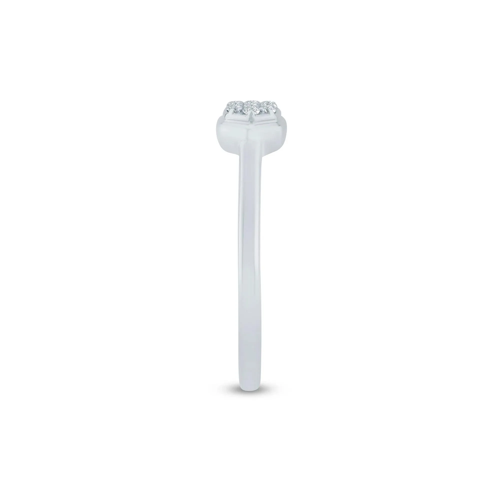 1/8 CT. Tw. Diamond Ring 10K White Gold Size 5 1.5mm - Image 3