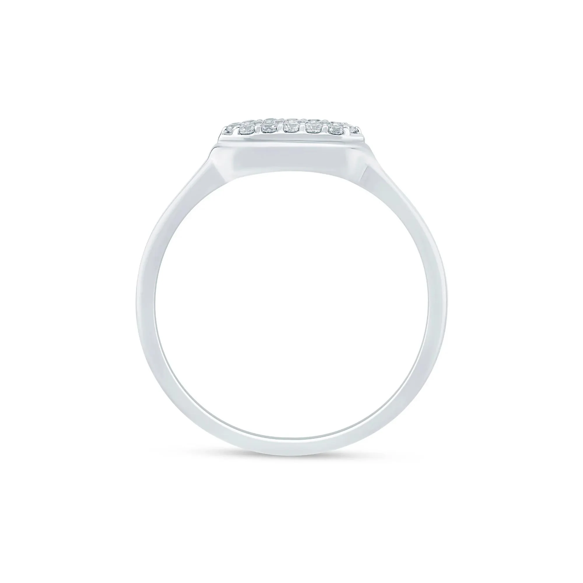1/8 CT. Tw. Diamond Ring 10K White Gold Size 6.5 1.5mm - Image 2