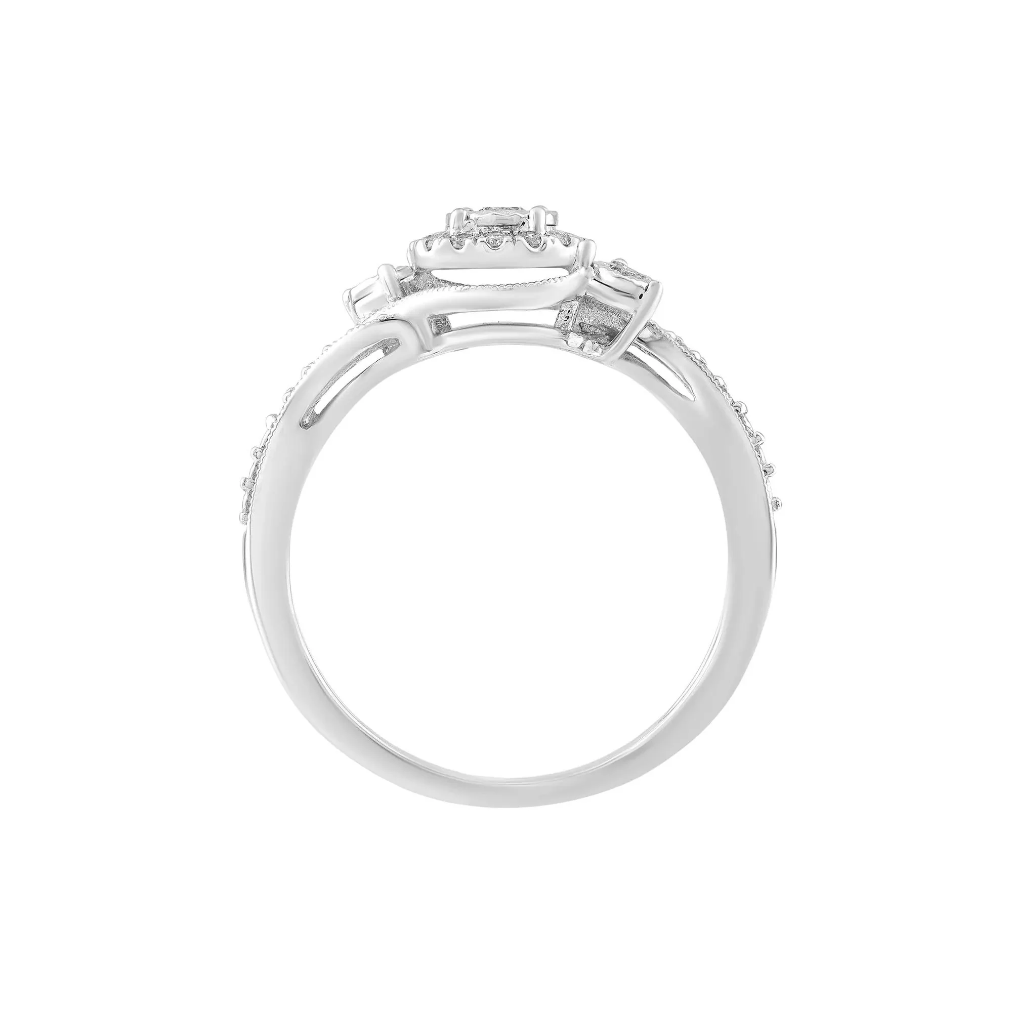 1/4 CT. Tw. Diamond Promise Ring 10K White Gold Size 6 - Image 2