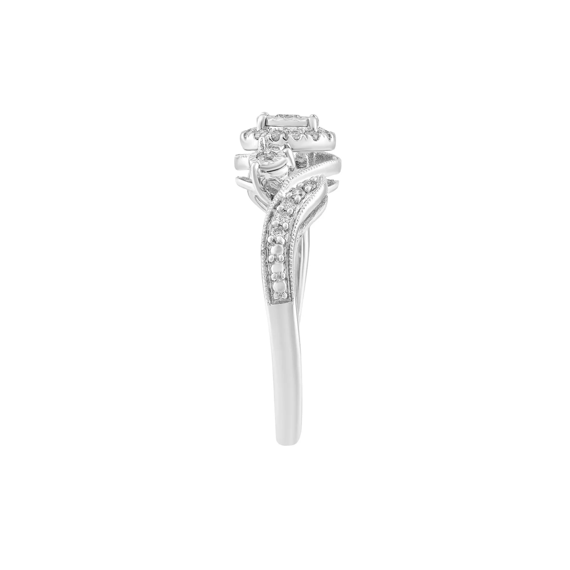 1/4 CT. Tw. Diamond Promise Ring 10K White Gold Size 6.5 - Image 3