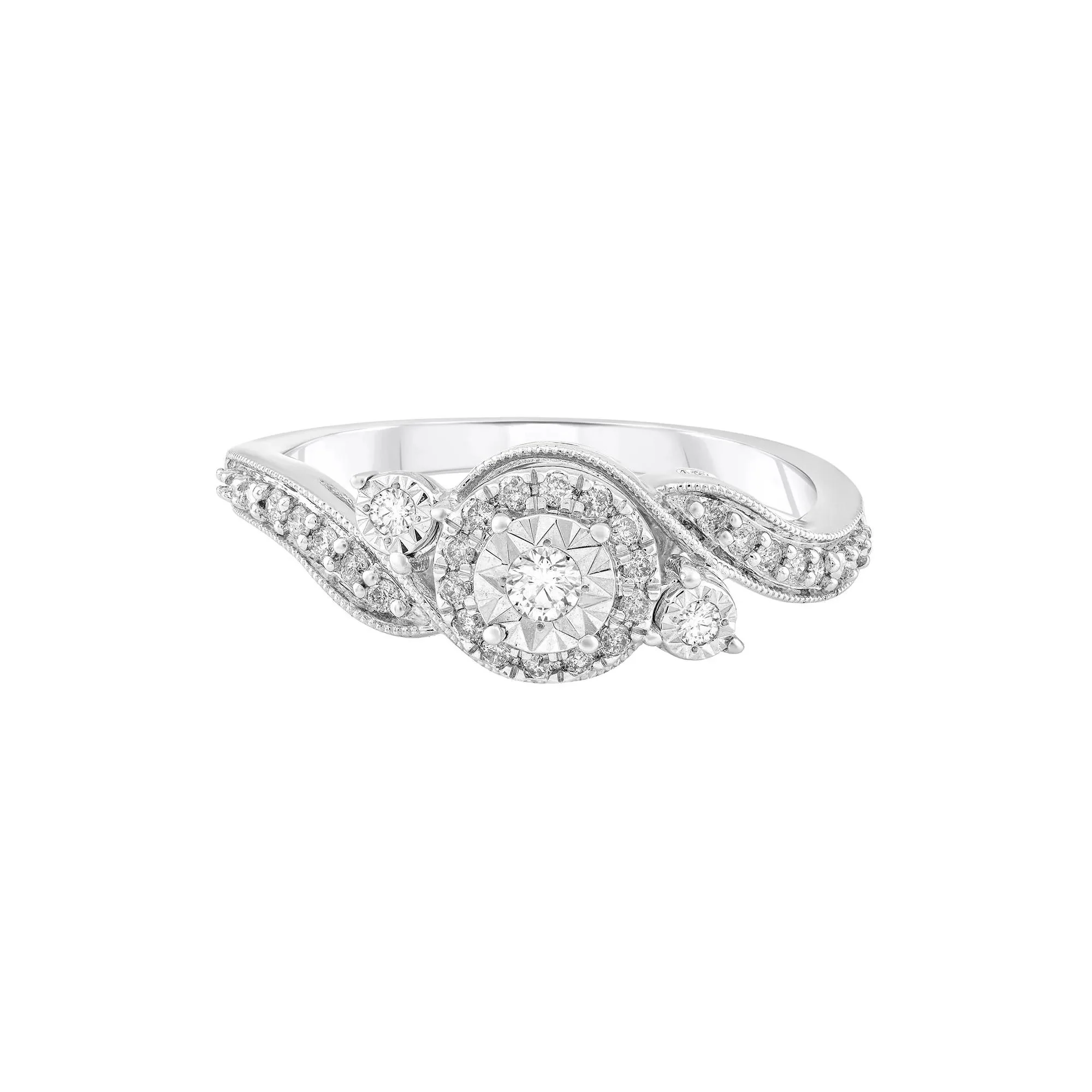 1/4 CT. Tw. Diamond Promise Ring 10K White Gold Size 7.5