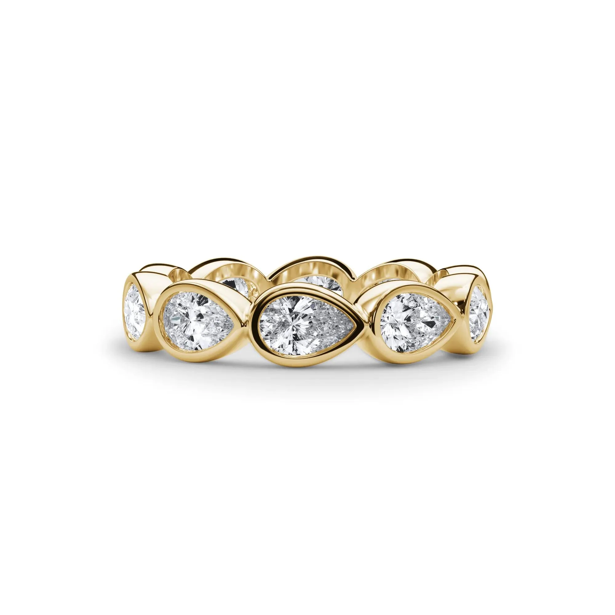 2 1/4 CT. Tw. Lab Grown Diamond Bezel-Set Eternity Band Ring 14K Yellow Gold Size 6 3mm