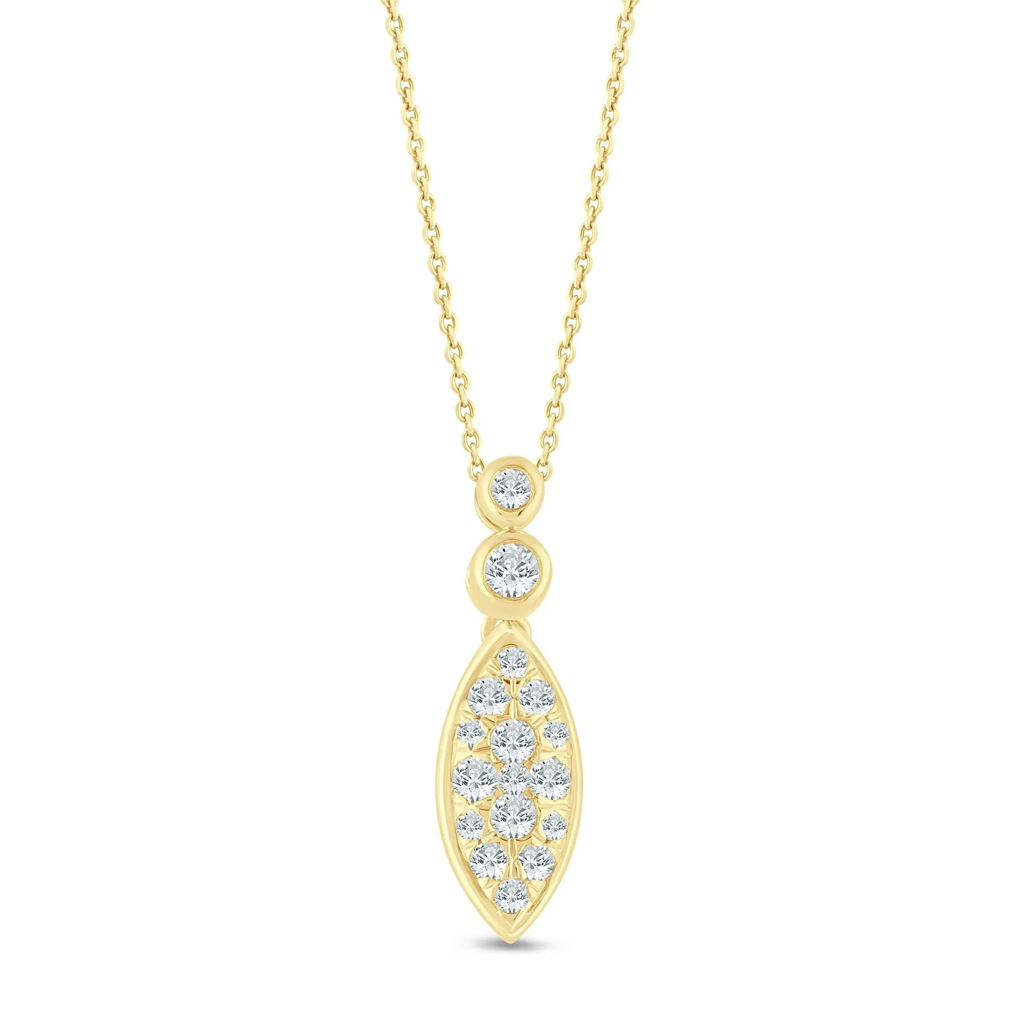 1/5 CT. Tw. Diamond Pendant Necklace 10K Yellow Gold Size 18"