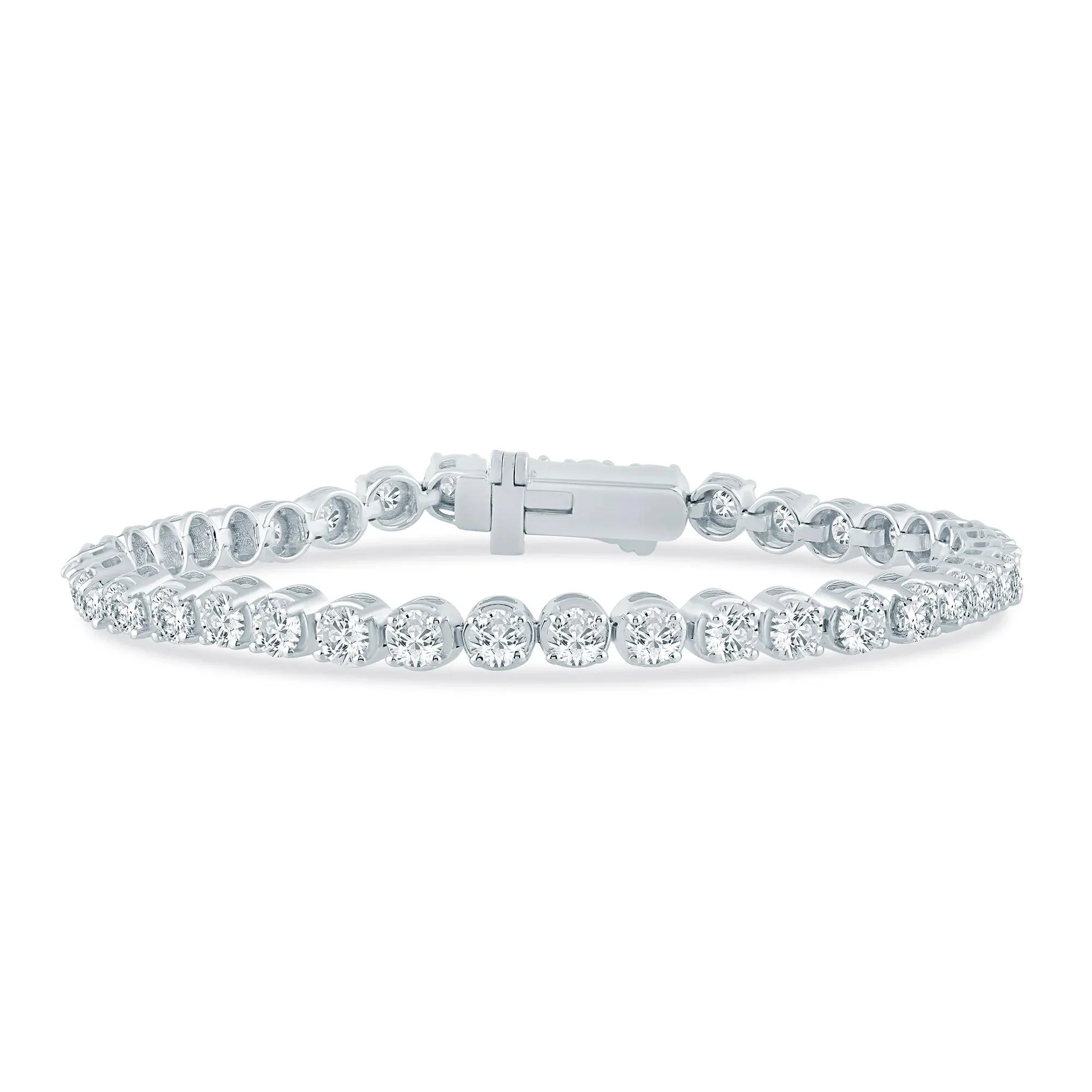 7 CT. Tw. Diamond Tennis Bracelet 10K White Gold Size 4.40mm