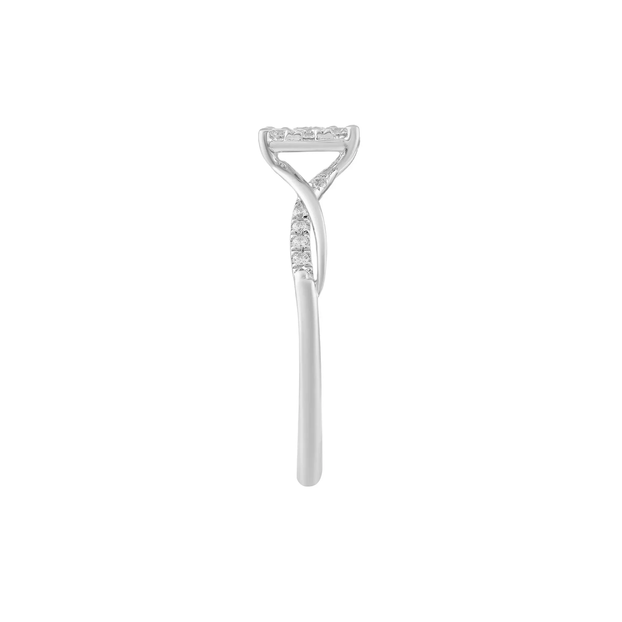 1/3 CT. Tw. Diamond Composite Promise Ring 10K White Gold Size 8.5 - Image 3