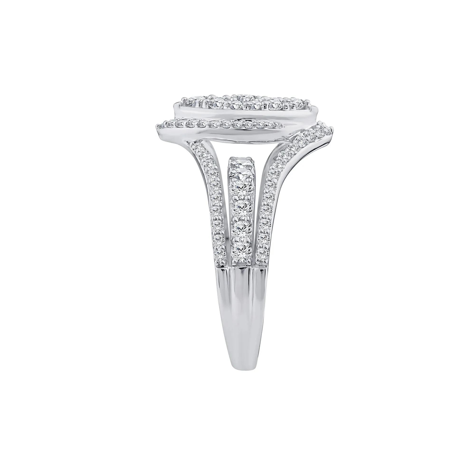 1/2 CT. Tw. Diamond Composite Engagement Ring 10K White Gold Size 6.5 2mm - Image 3