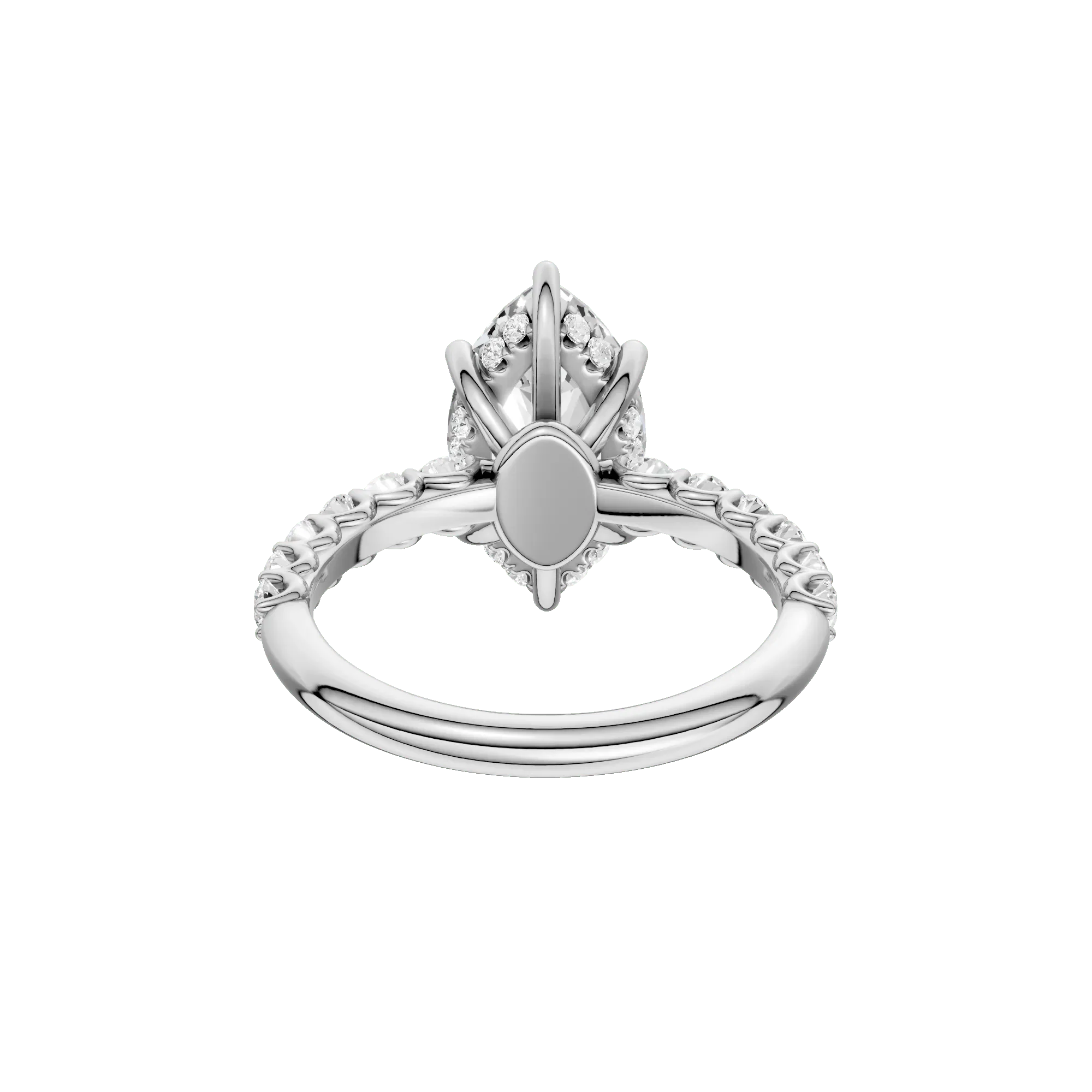 3 5/8 CT. Tw. Lab Grown Diamond Engagement Ring 14K White Gold Size 5 2mm - Image 5