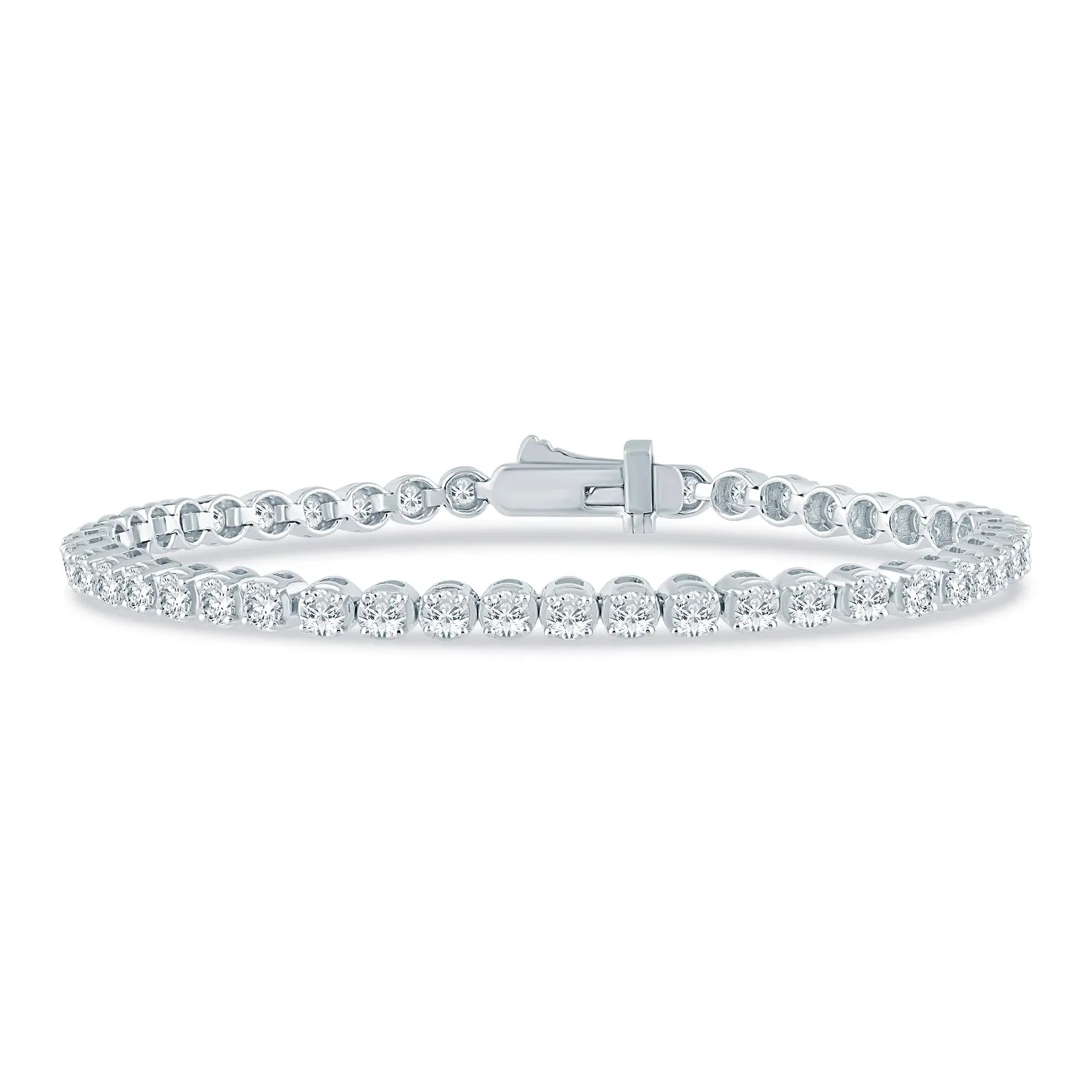 5 CT. Tw. Diamond Tennis Bracelet 10K White Gold Size 3.80mm
