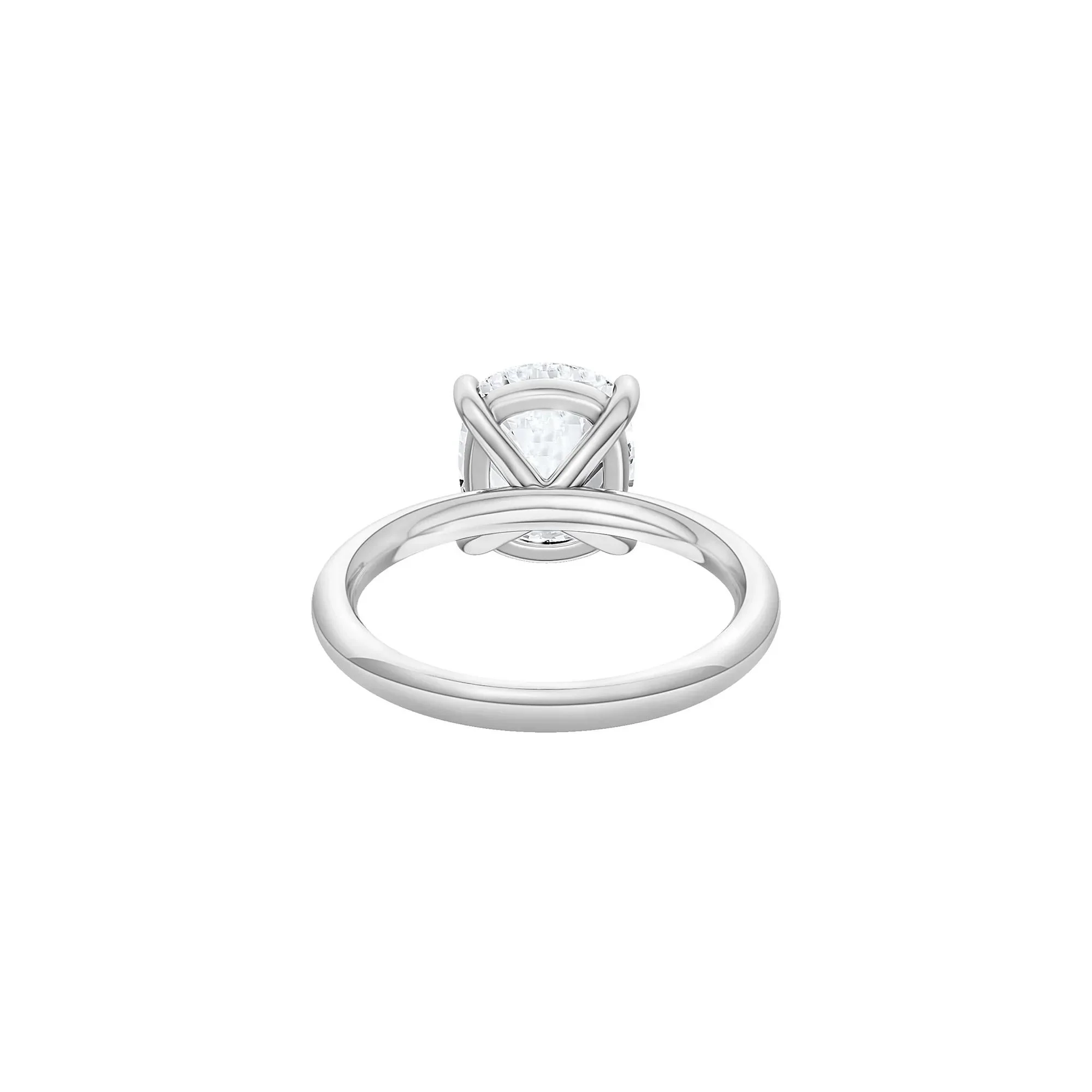 2 CT. Tw. Lab Grown Diamond Elongated Cushion-Cut Engagement Ring 14K White Gold Size 4 2mm - Image 4