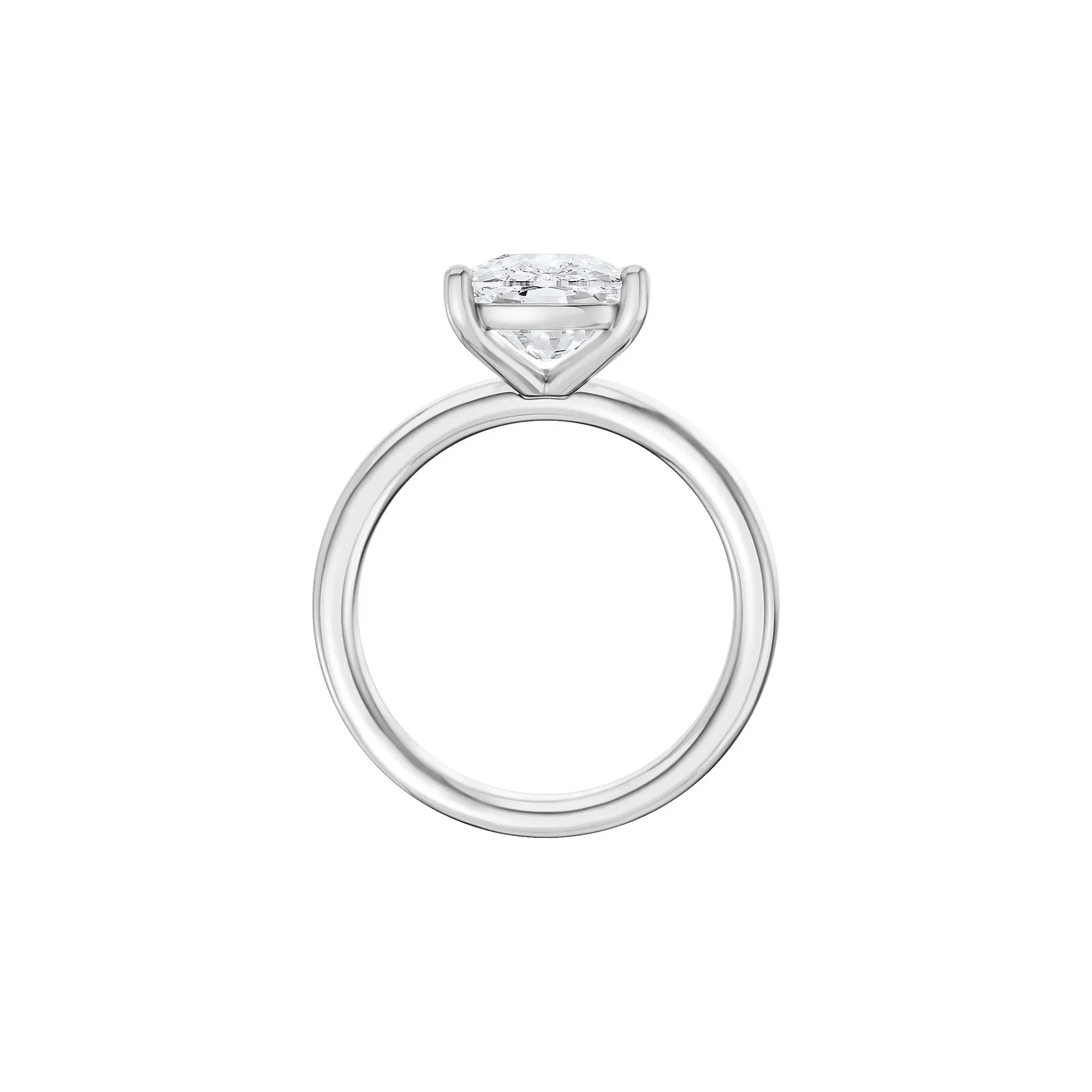 2 CT. Tw. Lab Grown Diamond Elongated Cushion-Cut Engagement Ring 14K White Gold Size 5.5 2mm - Image 2