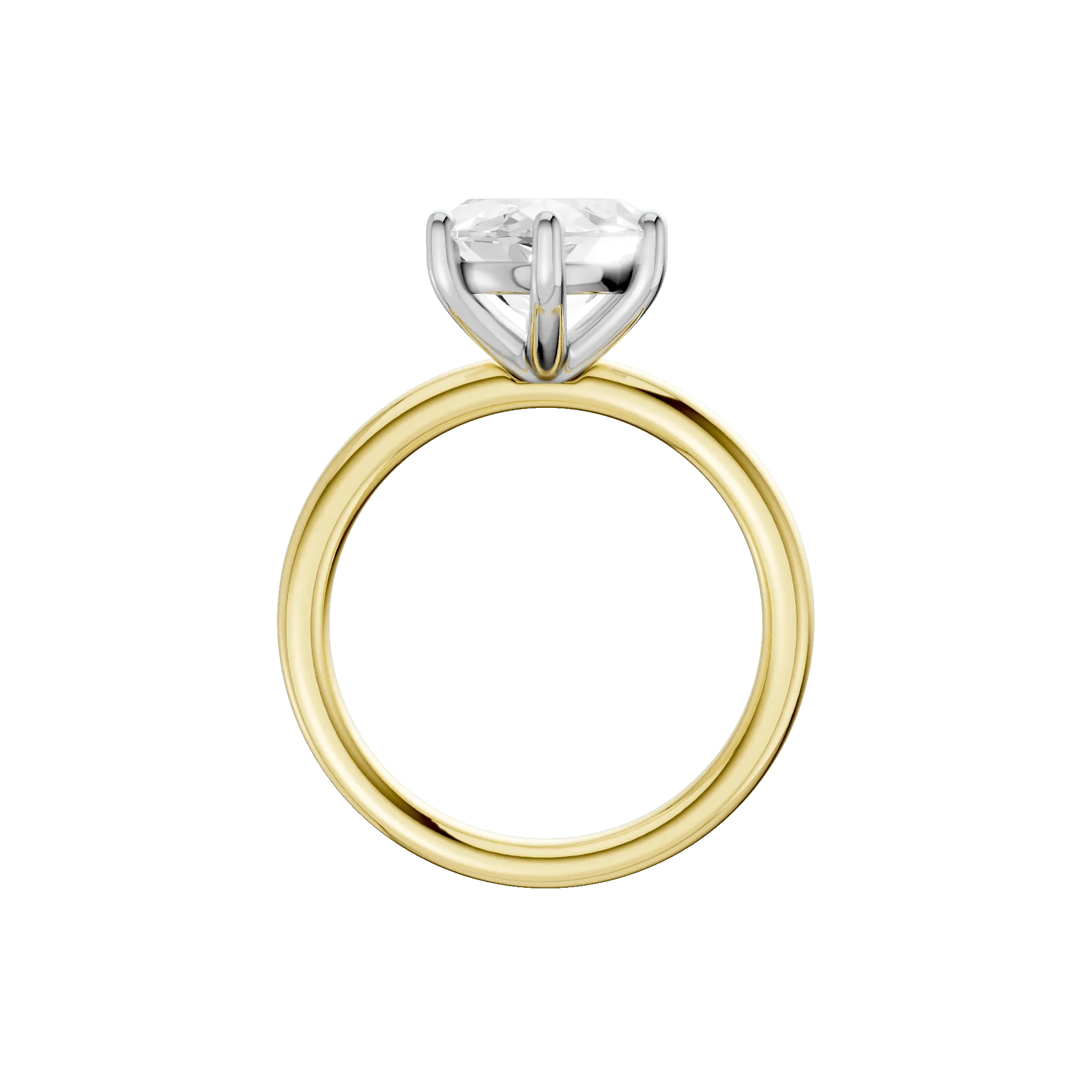 4 CT. Tw. Lab Grown Diamond Marquise Solitaire Engagement Ring 14K Yellow and White Gold Size 12 2mm - Image 3