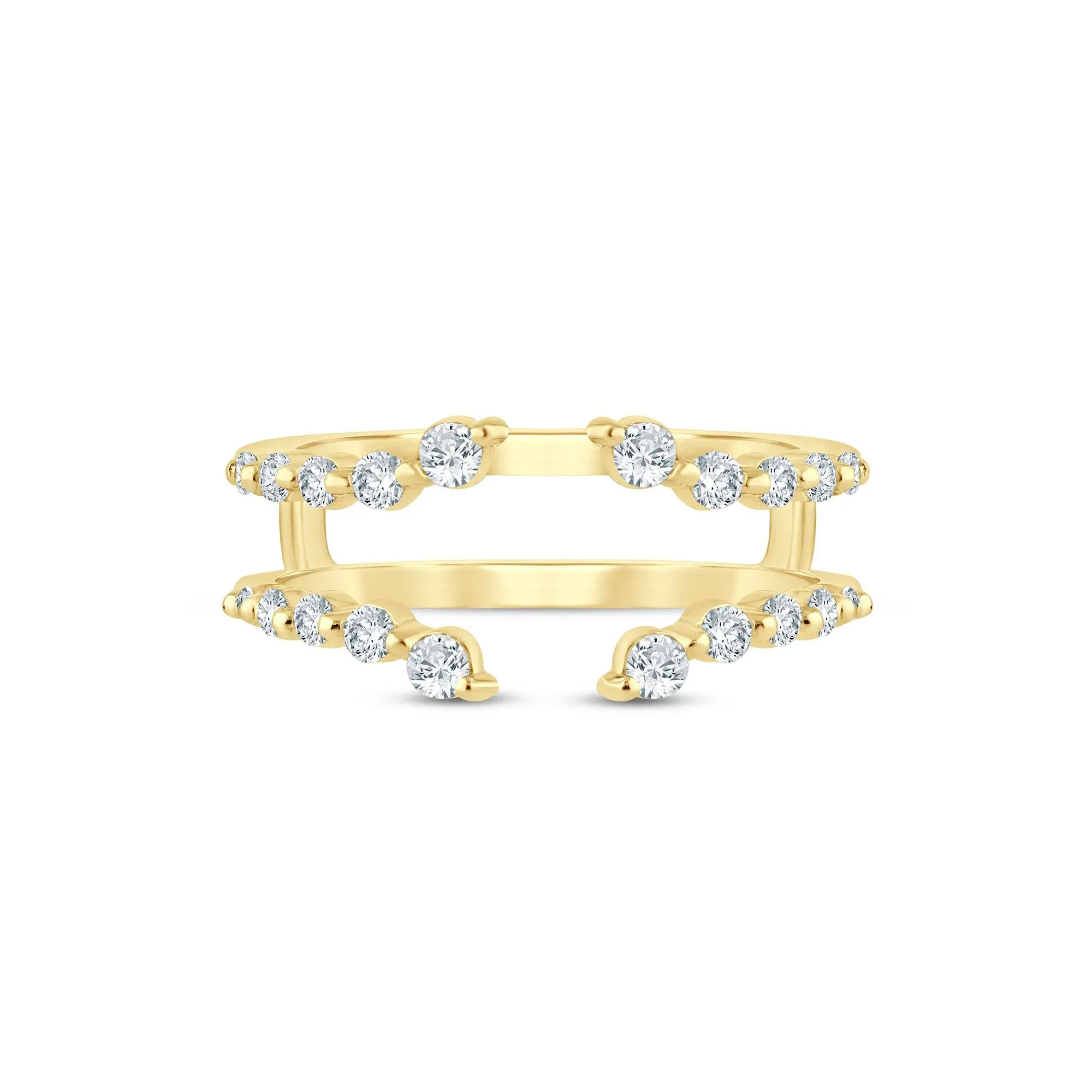 3/8 CT. Tw. Lab Grown Diamond Open Ring Insert 14K Yellow Gold Size 9 1.5mm