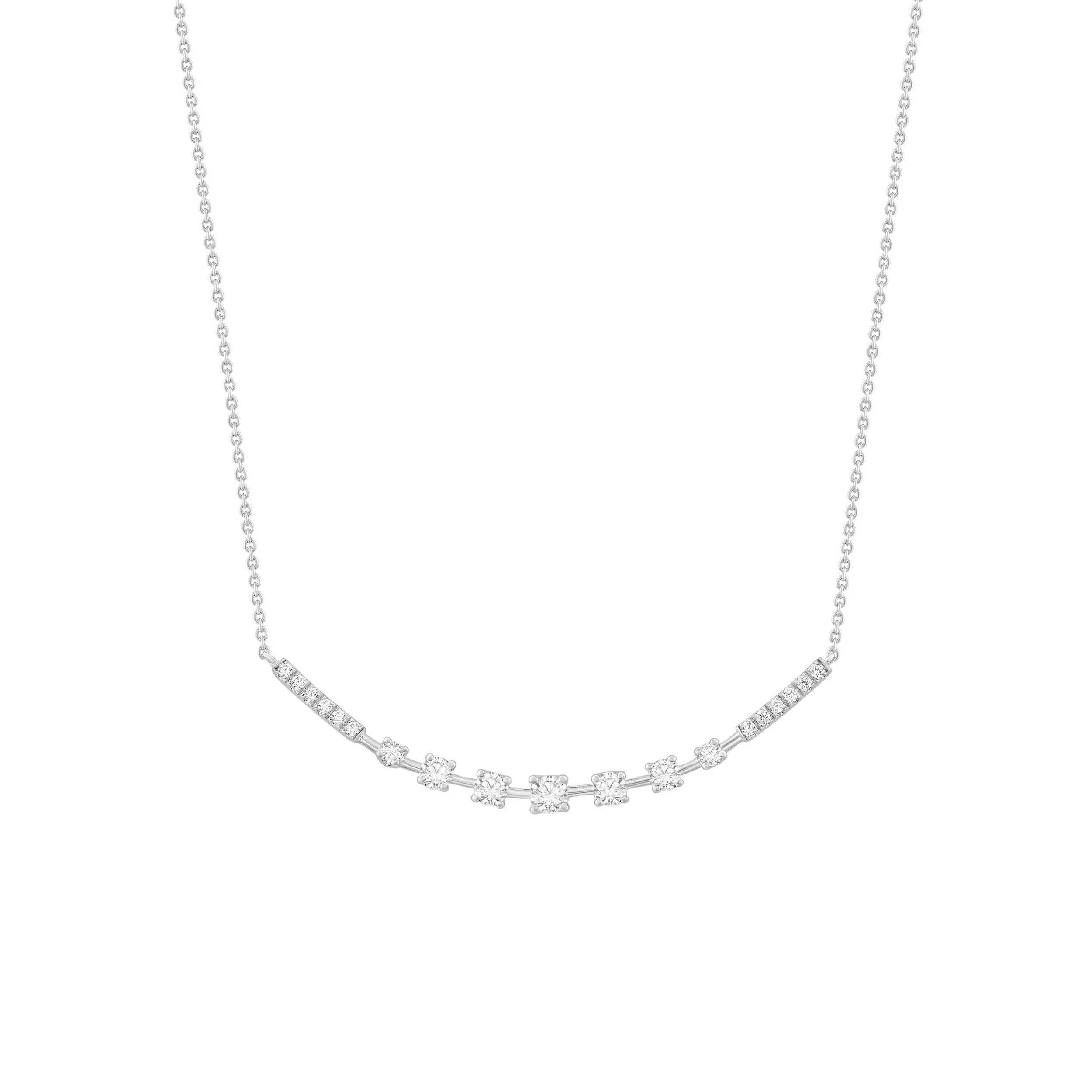 1/2 CT. Tw. Diamond Necklace 10K White Gold Size 16"