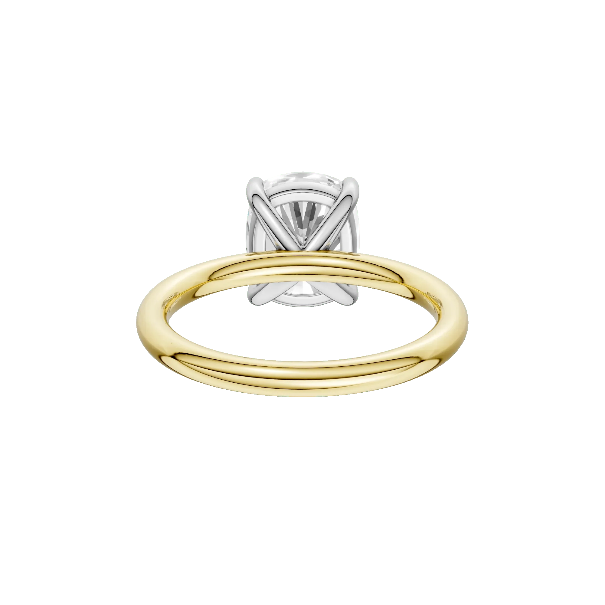 3 CT. Tw. Lab Grown Diamond Elongated Cushion-Cut Engagement Ring 14K Yellow and White Gold Size 8.5 2mm - Image 5
