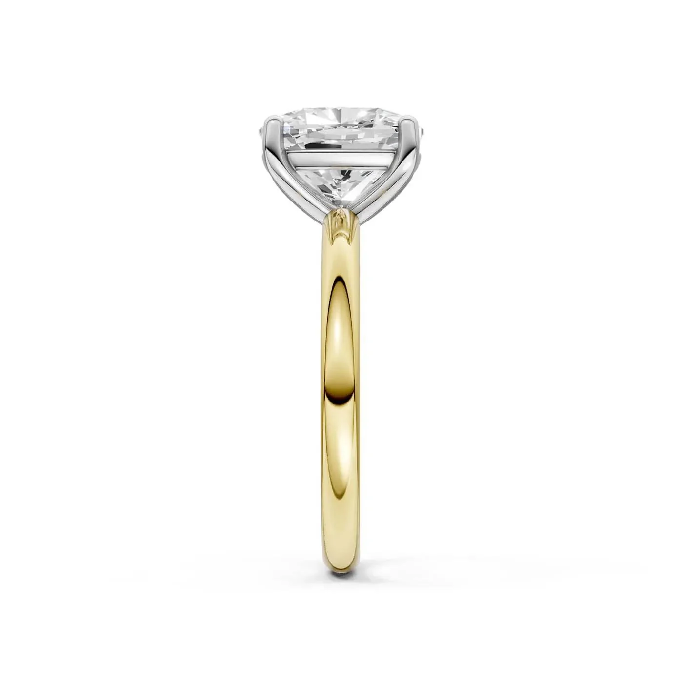 3 CT. Tw. Lab Grown Diamond Elongated Cushion-Cut Engagement Ring 14K Yellow and White Gold Size 9.5 2mm - Image 4