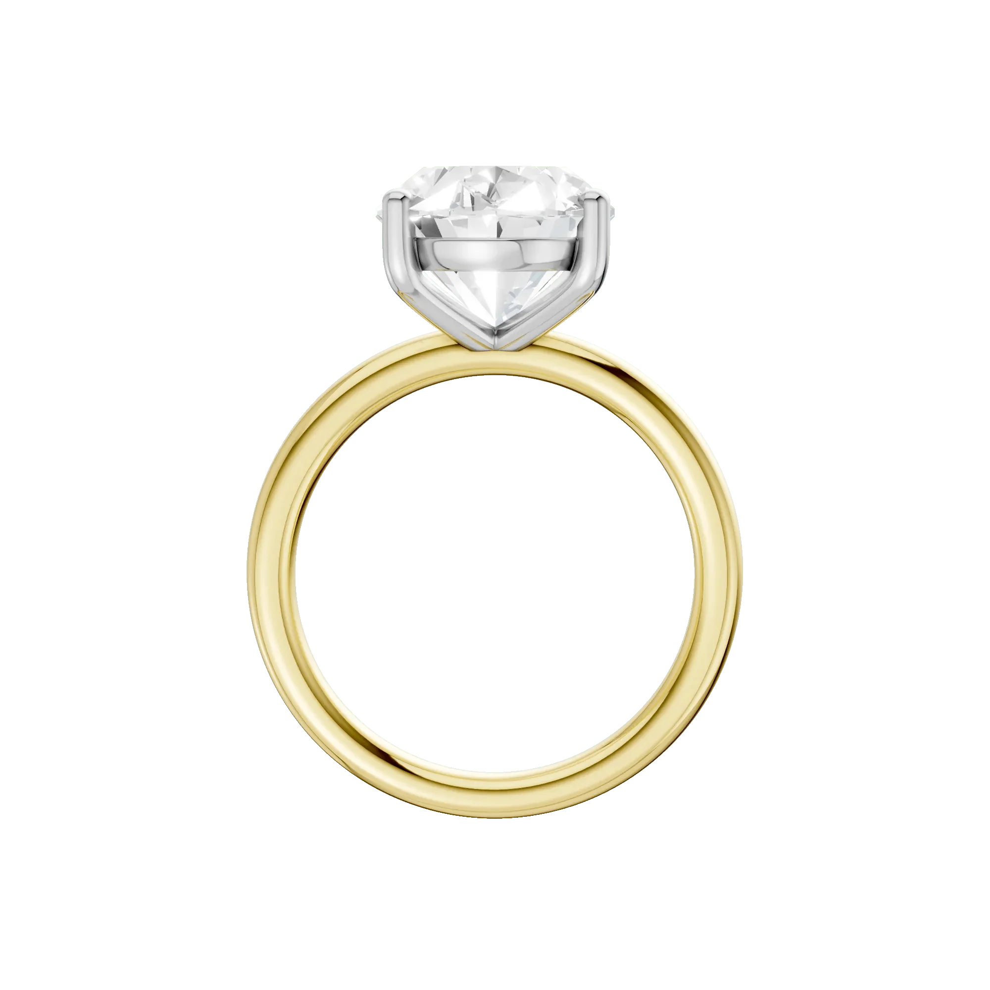 5 CT. Tw. Lab Grown Diamond Oval Solitaire Engagement Ring 14K Yellow & White Gold Size 9.5 2mm - Image 3