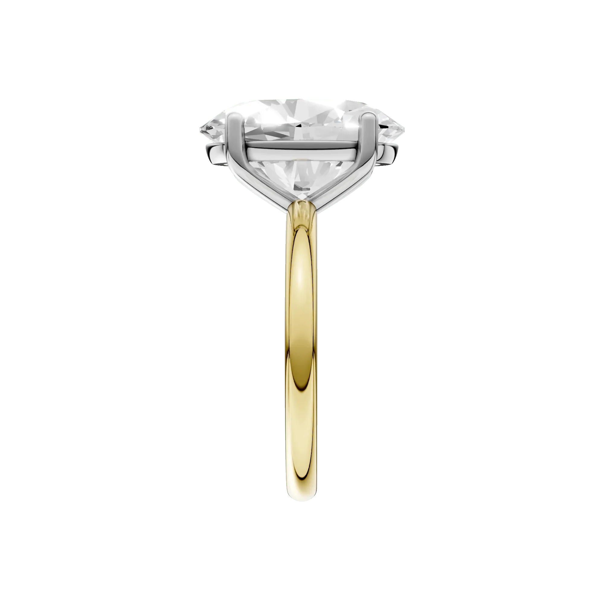 5 CT. Tw. Lab Grown Diamond Oval Solitaire Engagement Ring 14K Yellow & White Gold Size 9.5 2mm - Image 4
