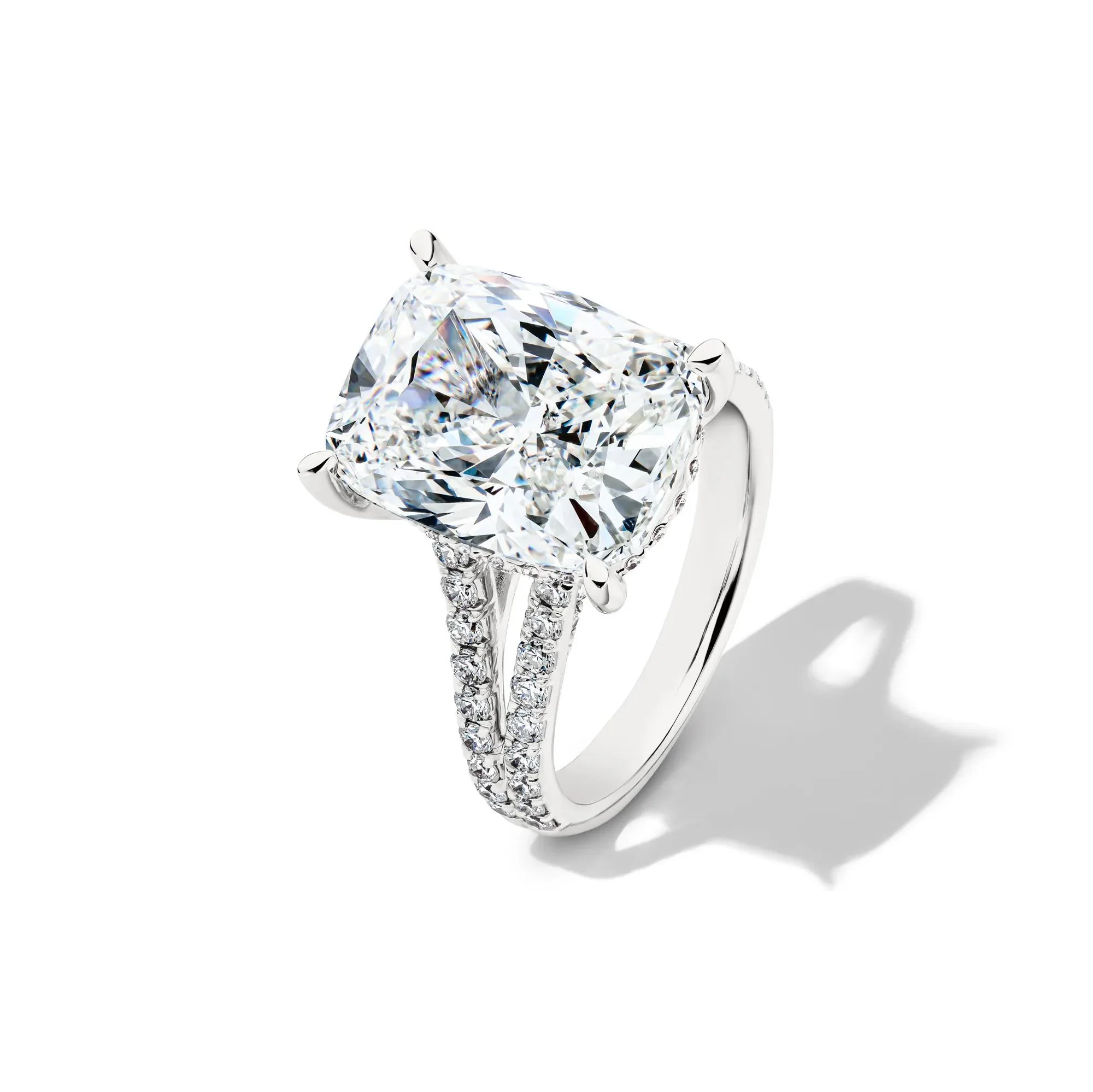11 CT. Tw. Lab Grown Diamond Elongated Cushion-Cut Engagement Ring 14K White Gold Size 7.5 1.5mm - Image 4