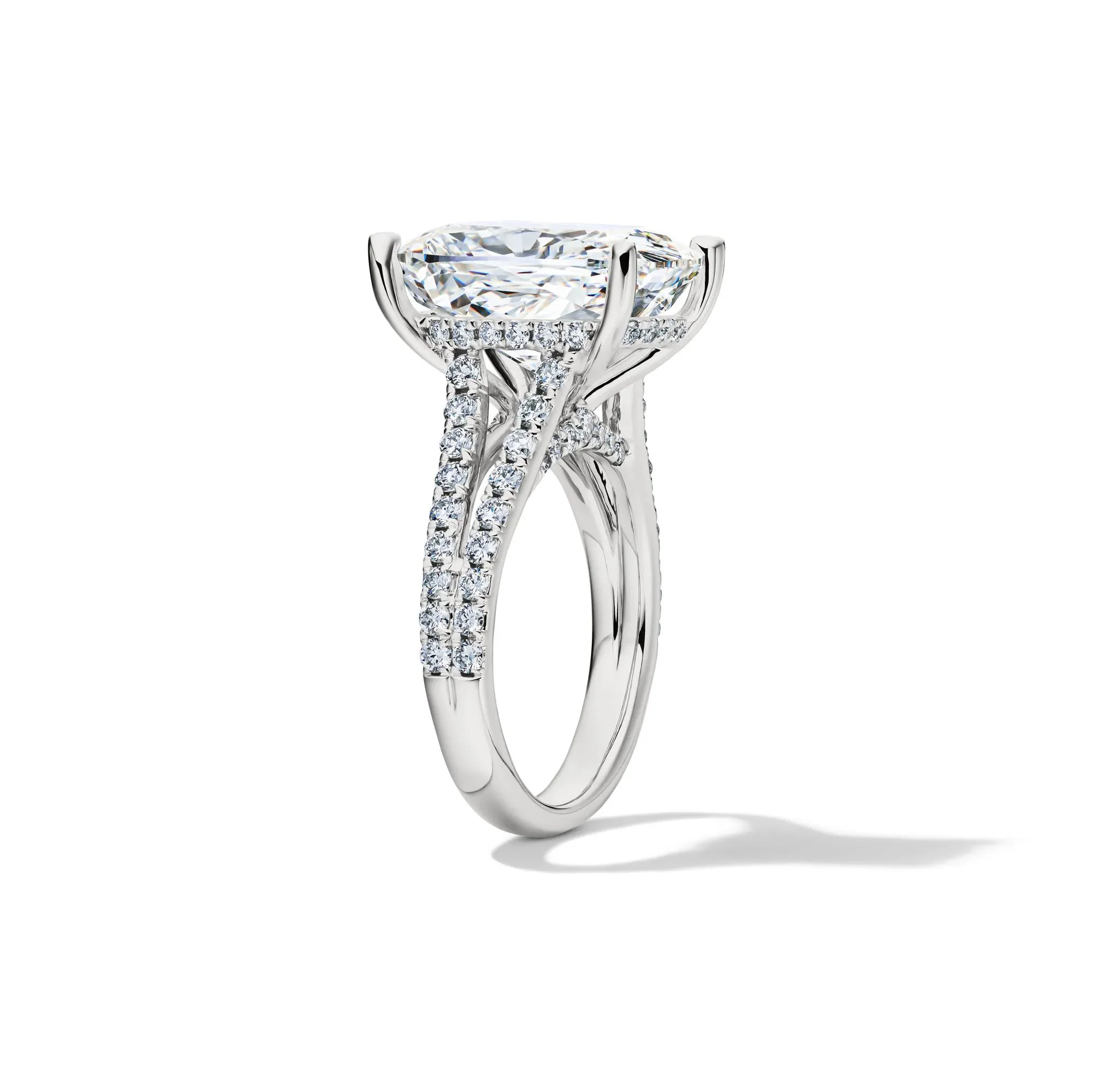 11 CT. Tw. Lab Grown Diamond Elongated Cushion-Cut Engagement Ring 14K White Gold Size 9 1.5mm - Image 3