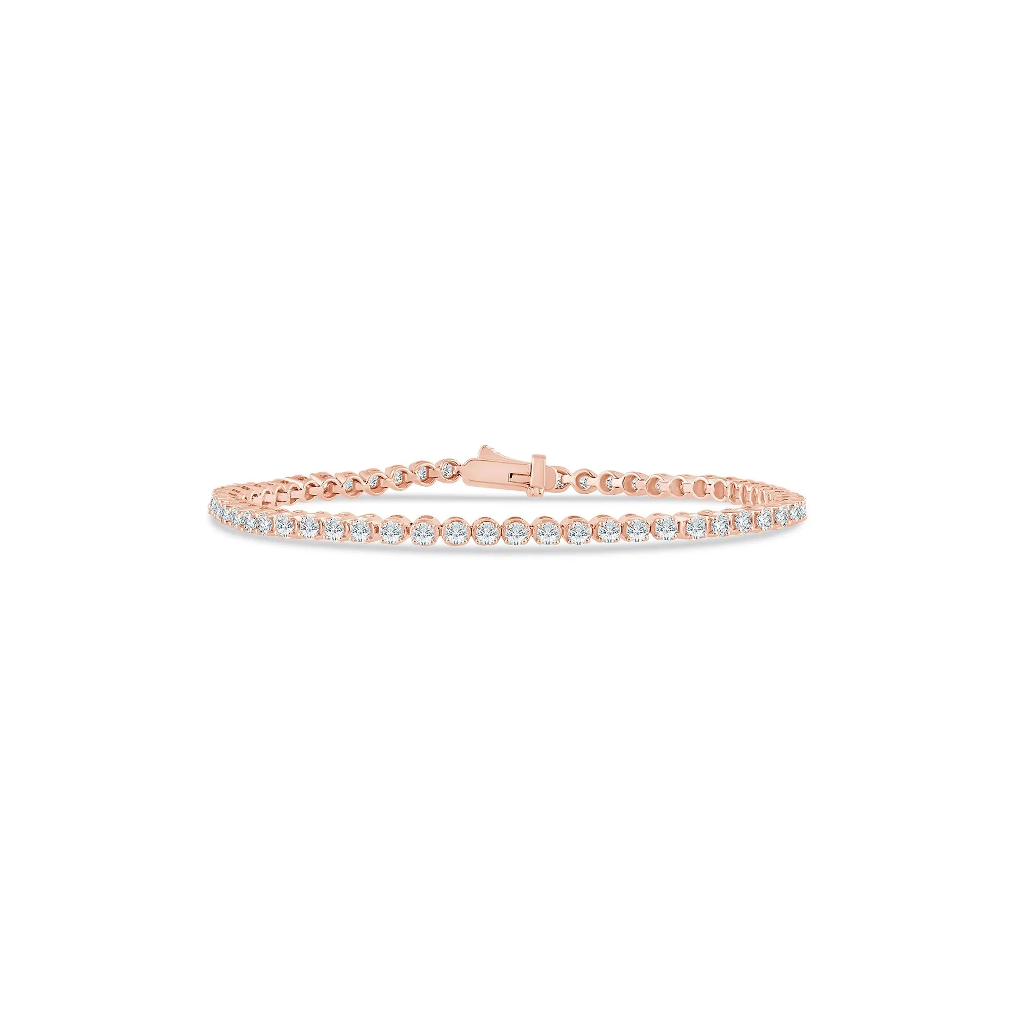 3 CT. Tw. Diamond Tennis Bracelet 10K Rose Gold Size 2.90mm