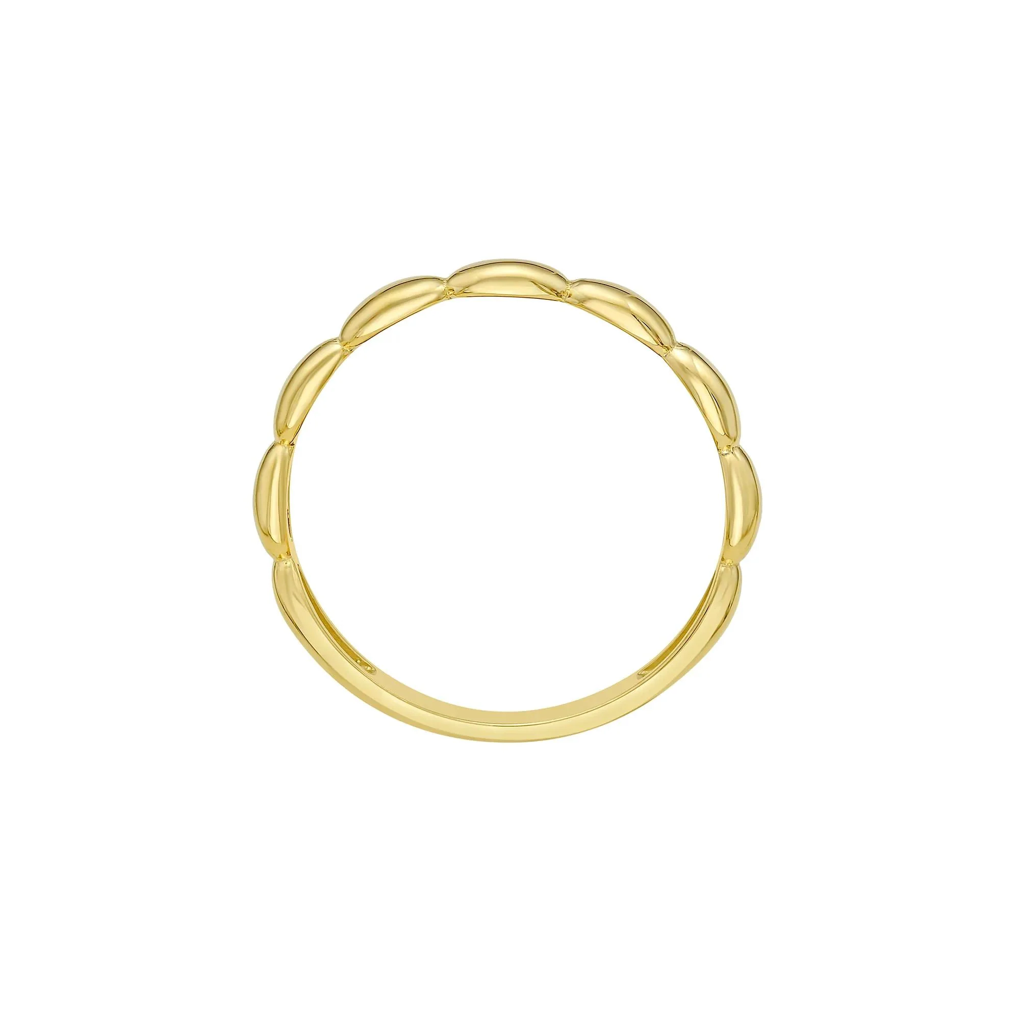 Twist Band Ring 14K Yellow Gold Size 6 - Image 2